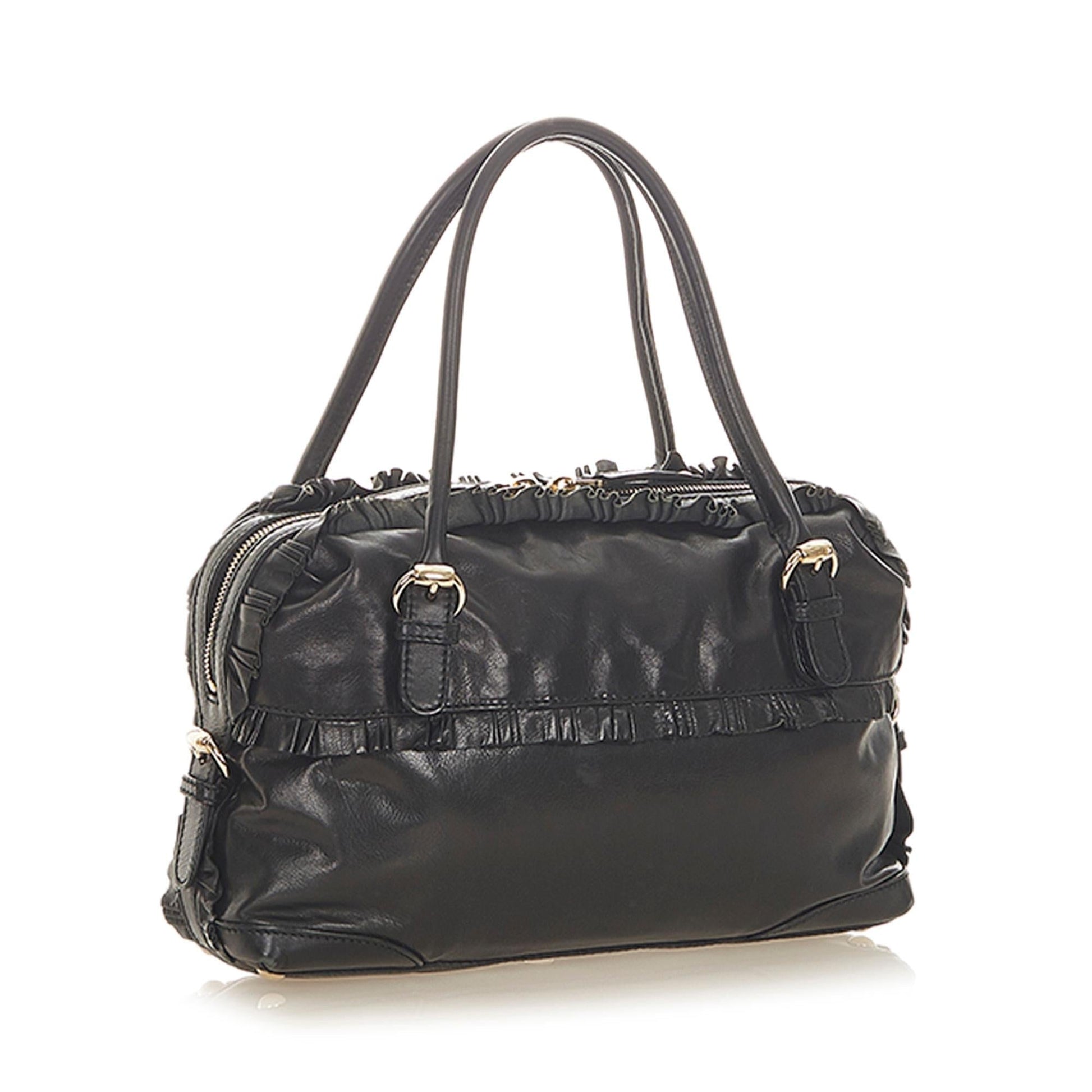 Gucci Sabrina SHG Leather Calf Black Small Satchel Bag