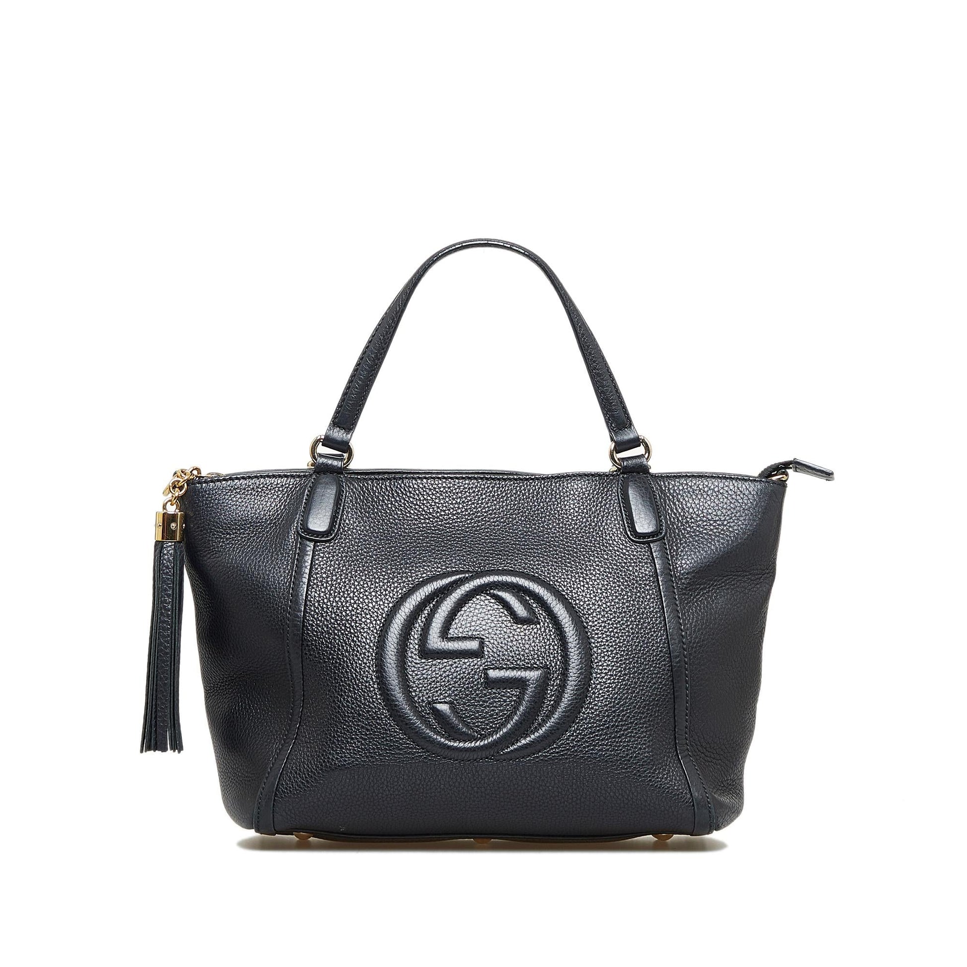 Gucci Soho Cellarius SHG-hzdfeK Calf Black Small Tote Bag