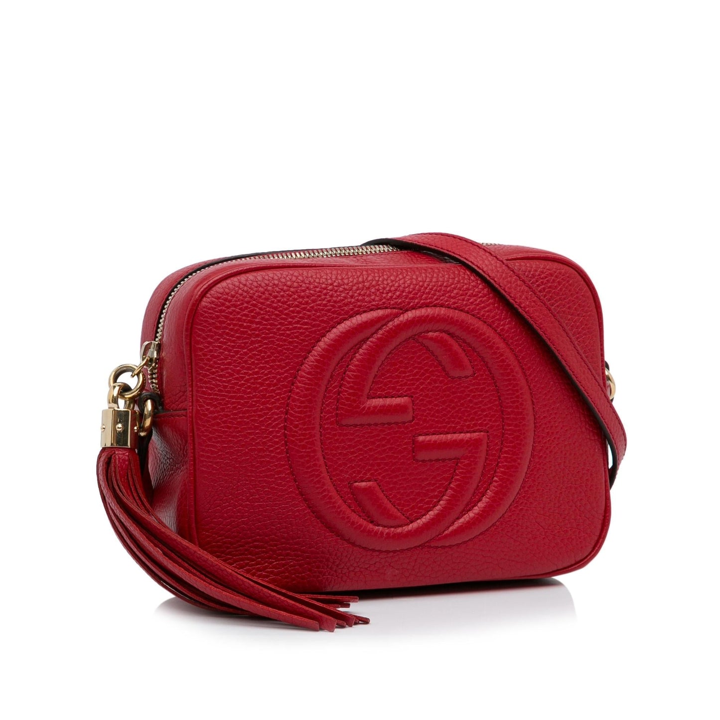 Gucci Soho Disco SHG-o3hEnJ Calf Red Small Crossbody Bag