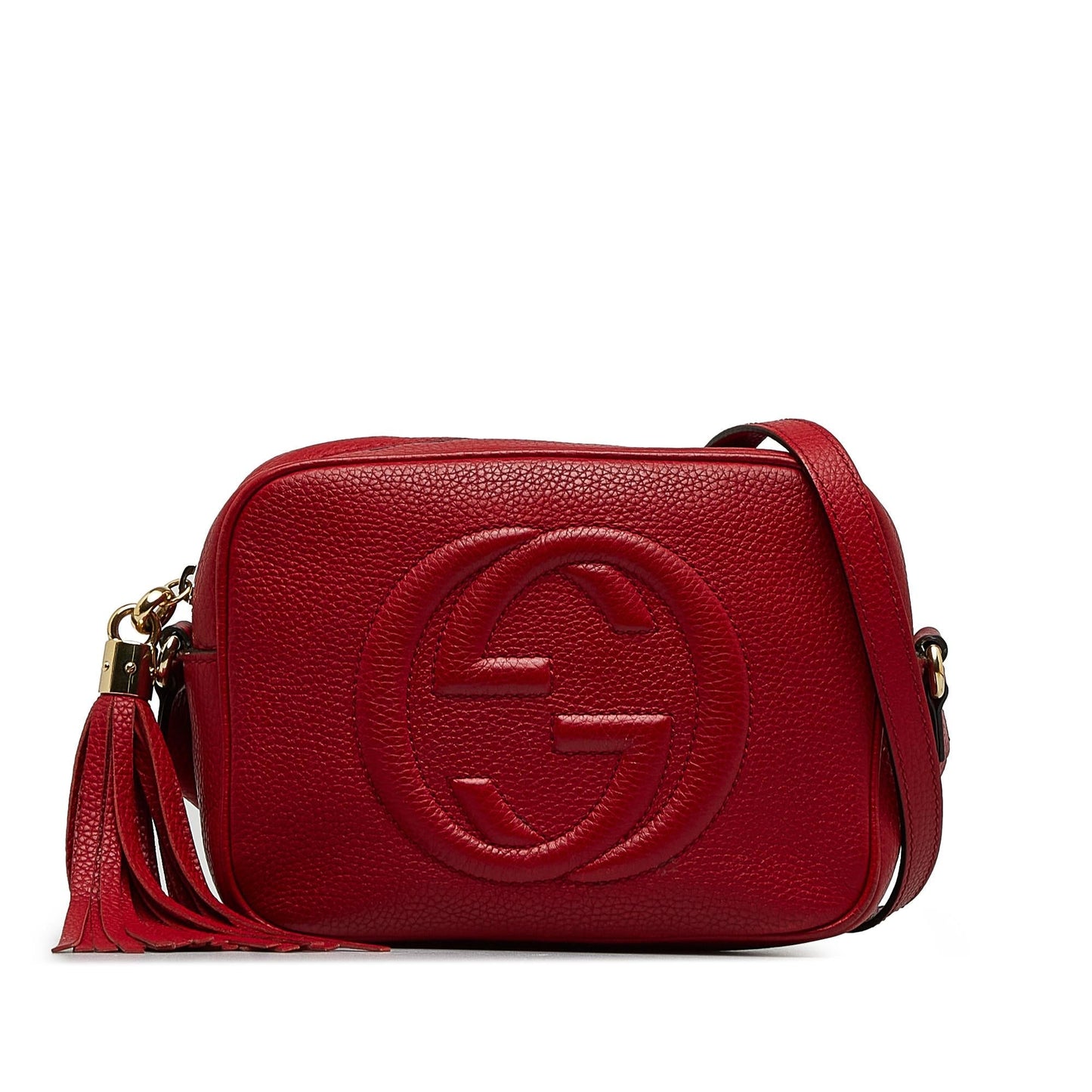 Gucci Soho Disco SHG-WT1ujT Calf Red Small Crossbody Bag