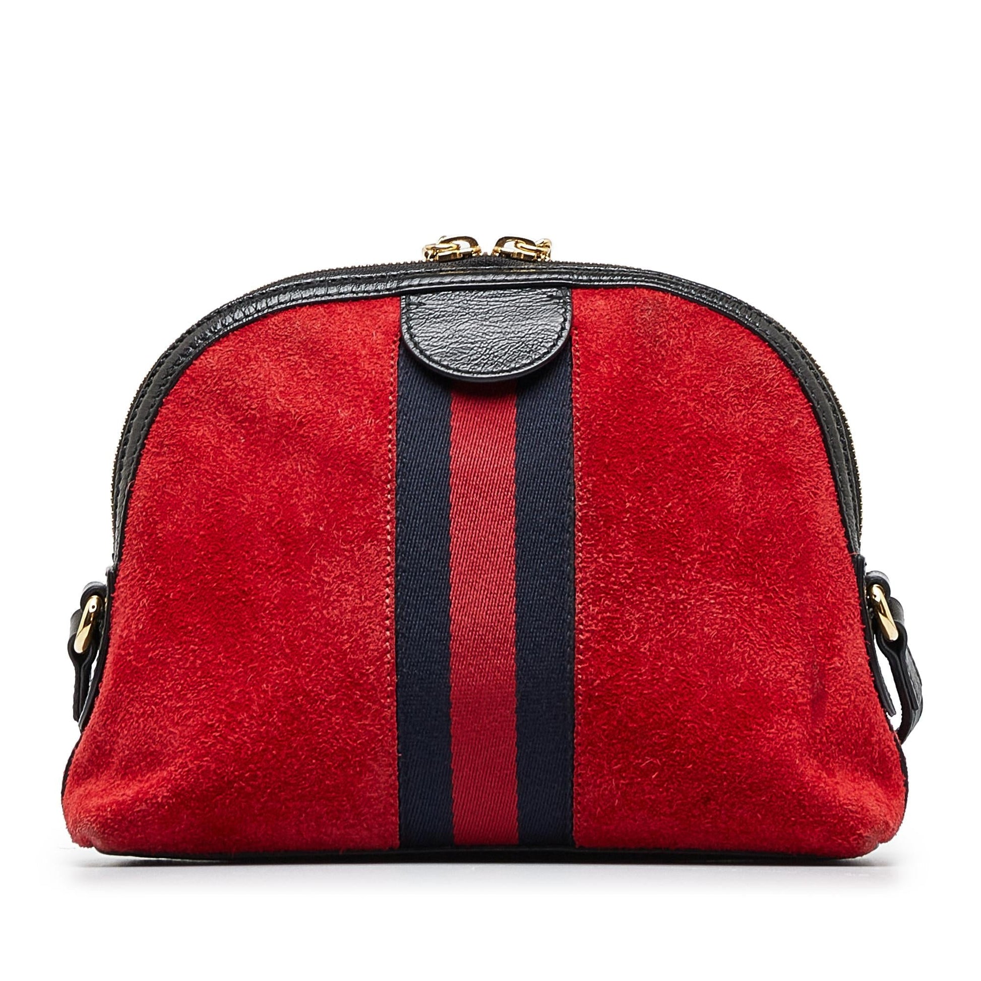Gucci Ophidia Suede Calf Red Small Crossbody Bag