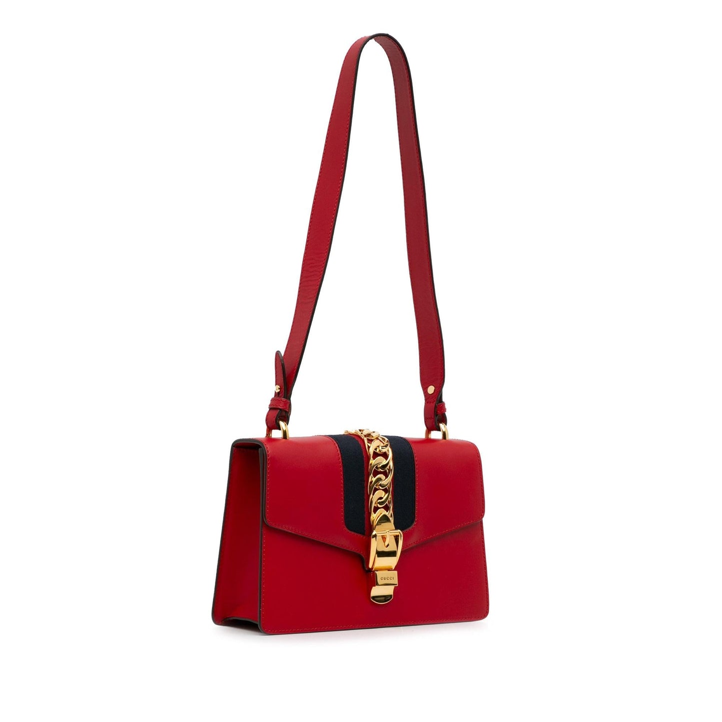 Gucci Sylvie SHG-JmBymk Calf Red Small Satchel Bag