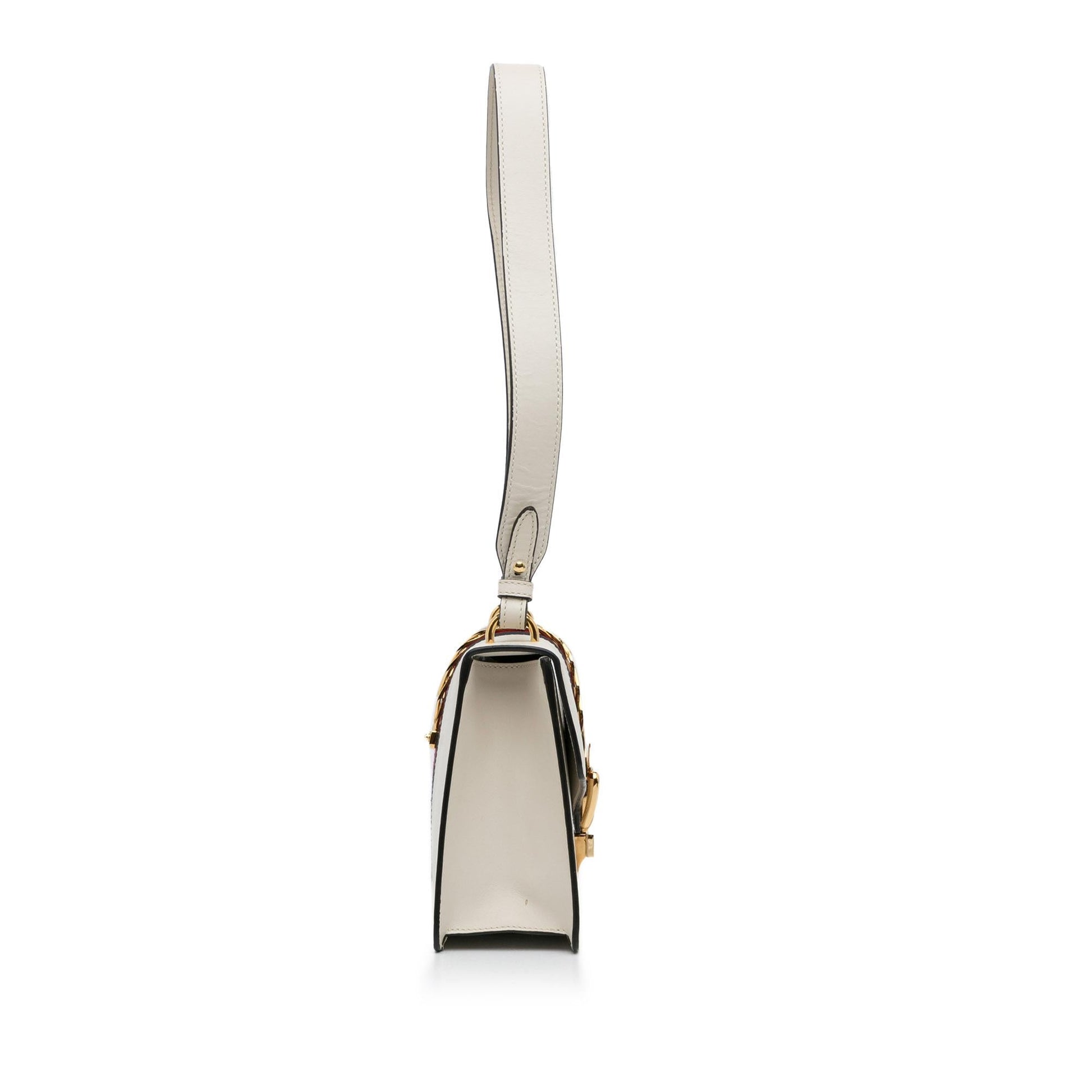 Gucci Sylvie SHG-PKvTHd Calf White Small Shoulder Bag