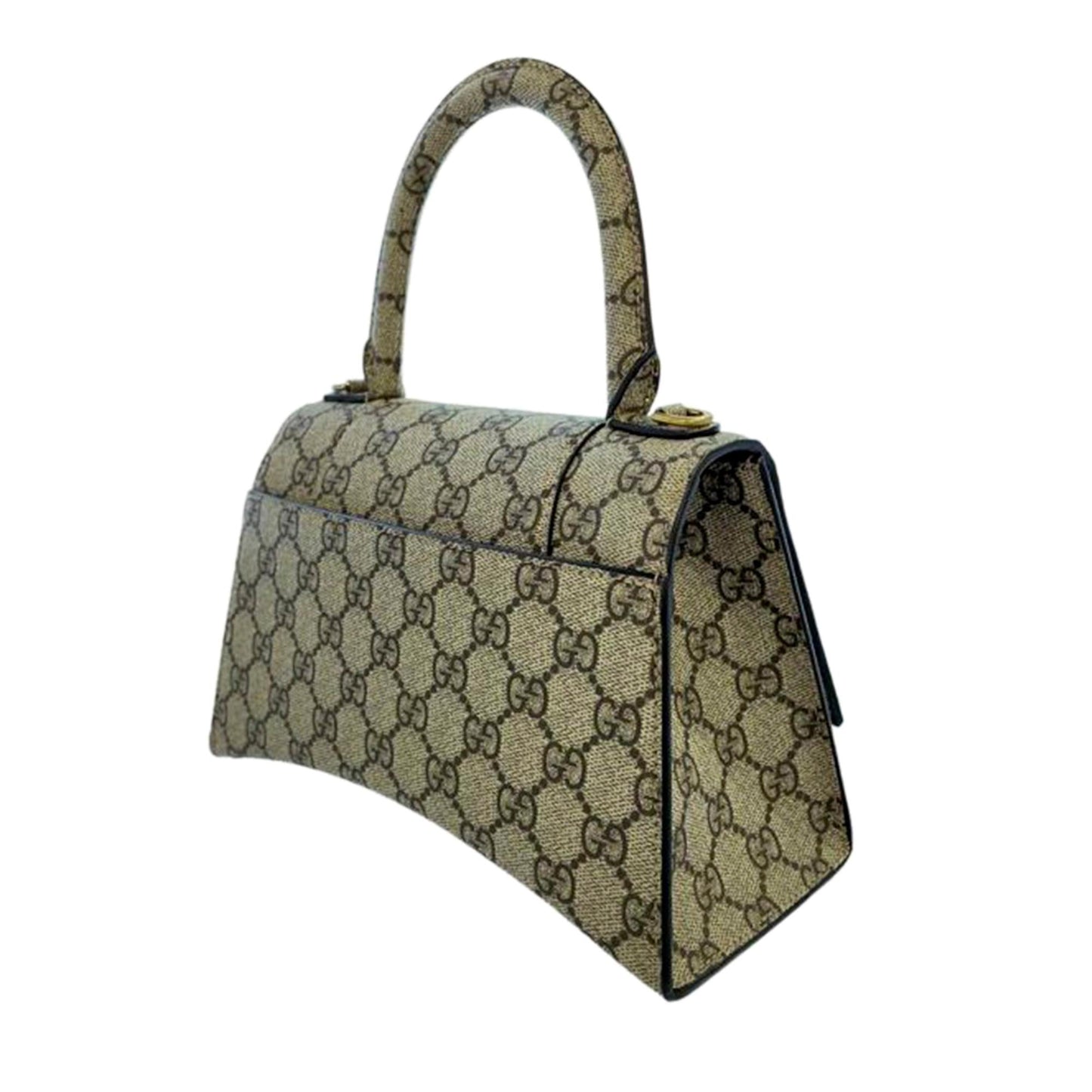Gucci Hacker Project GG Supreme Hourglass Canvas Brown Small Satchel Bag