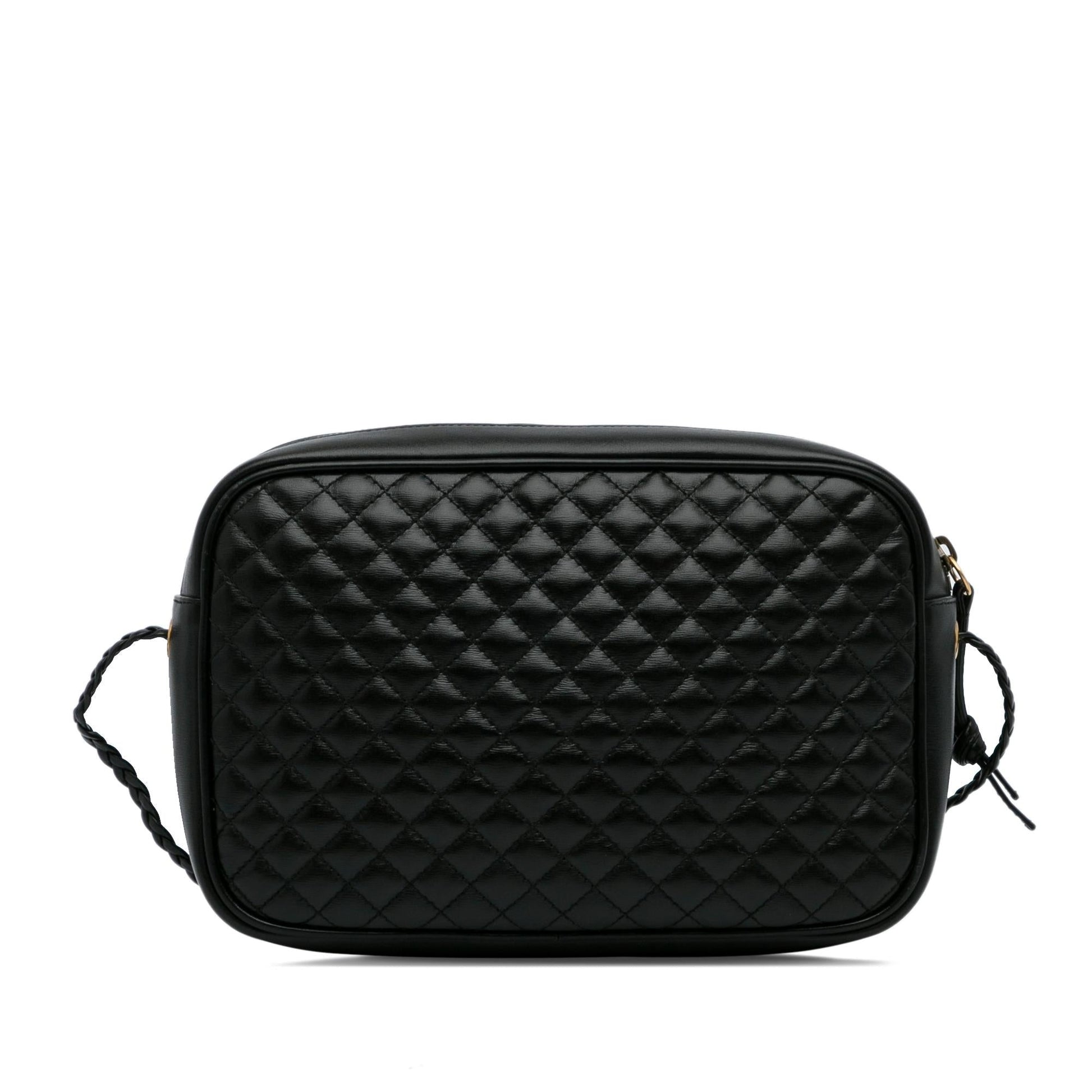 Gucci Trampuntata SHG-fxPHOR Calf Black Small Crossbody Bag