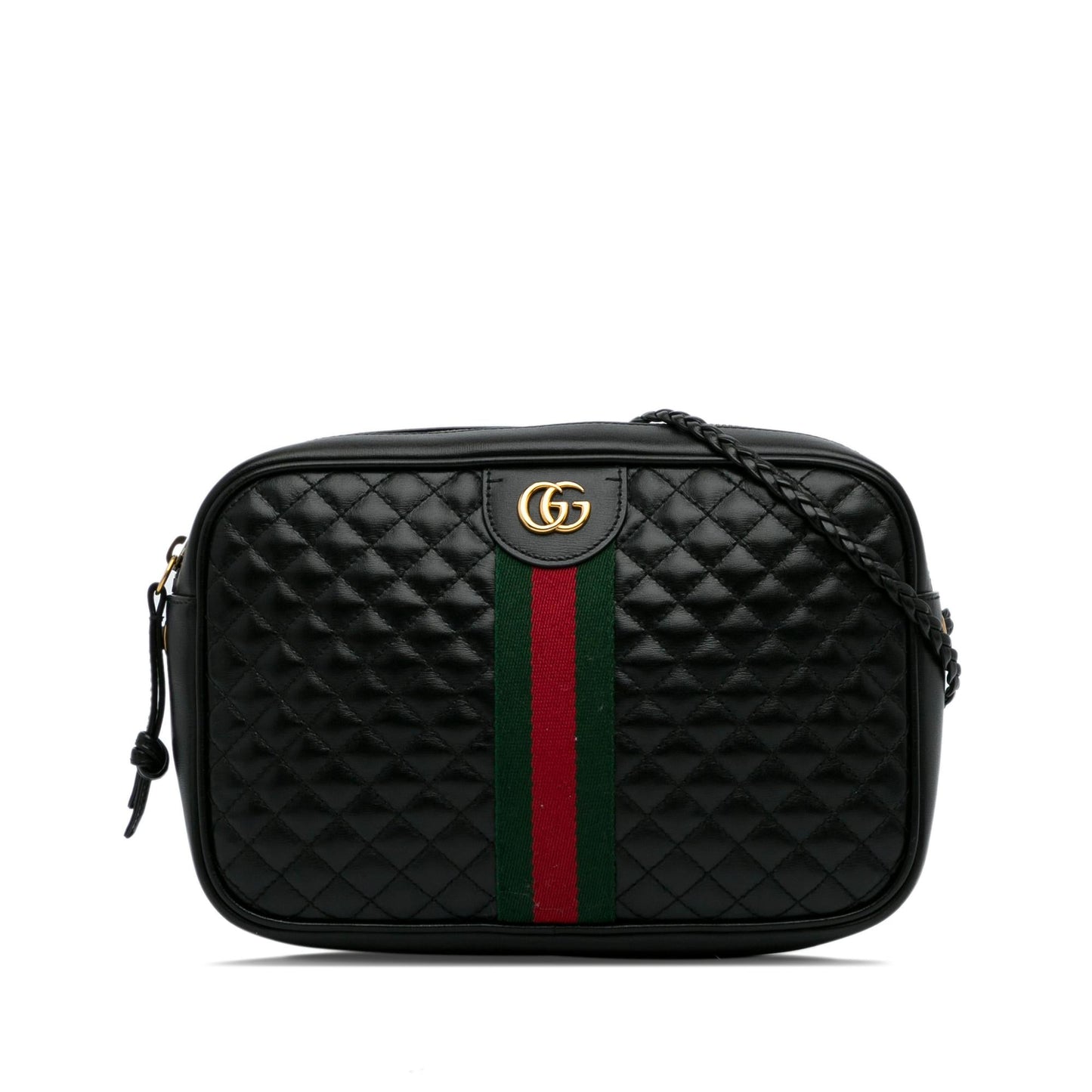 Gucci Trampuntata SHG-fxPHOR Calf Black Small Crossbody Bag