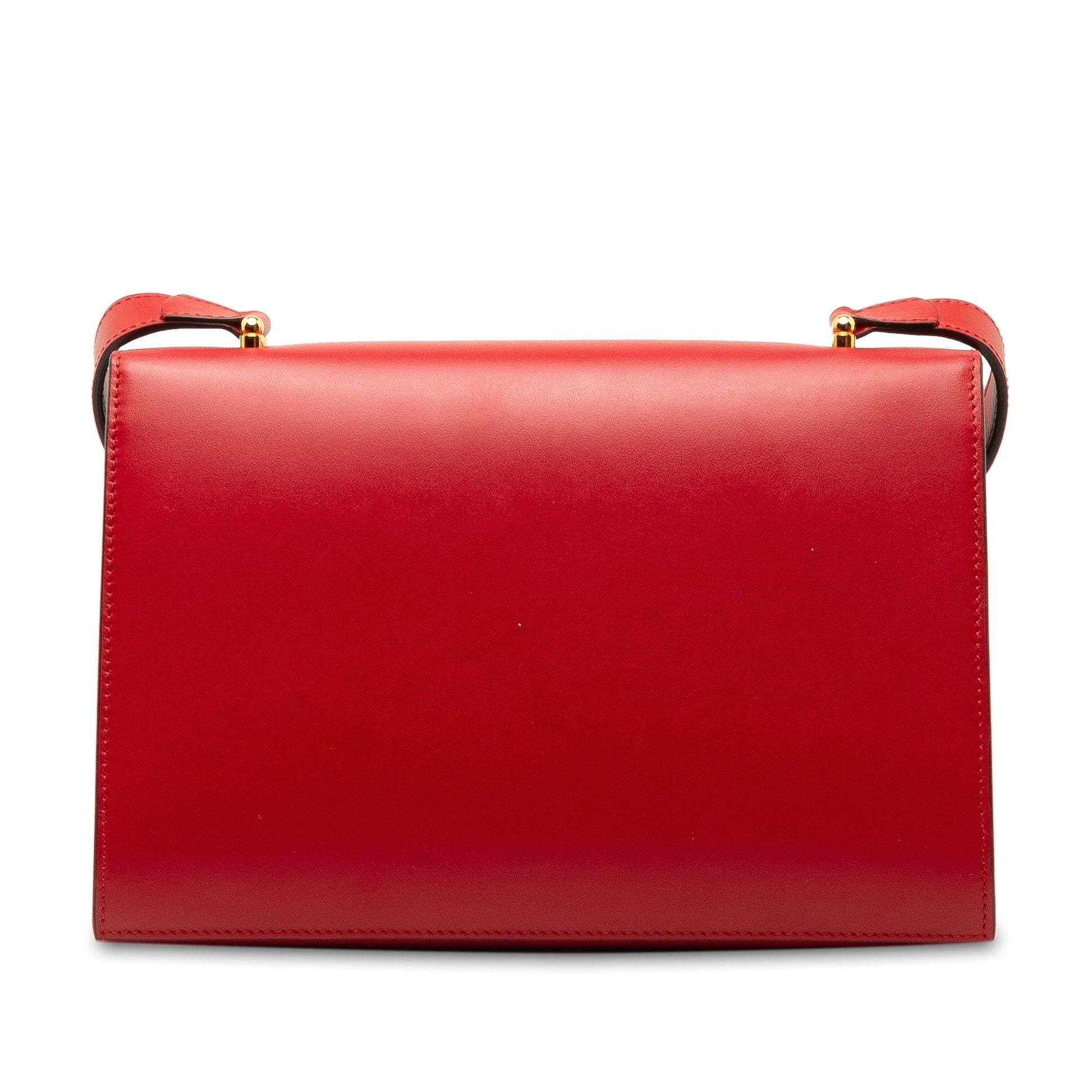 Gucci Zumi SHG-wte2fD Calf Red Small Flap Crossbody Bag
