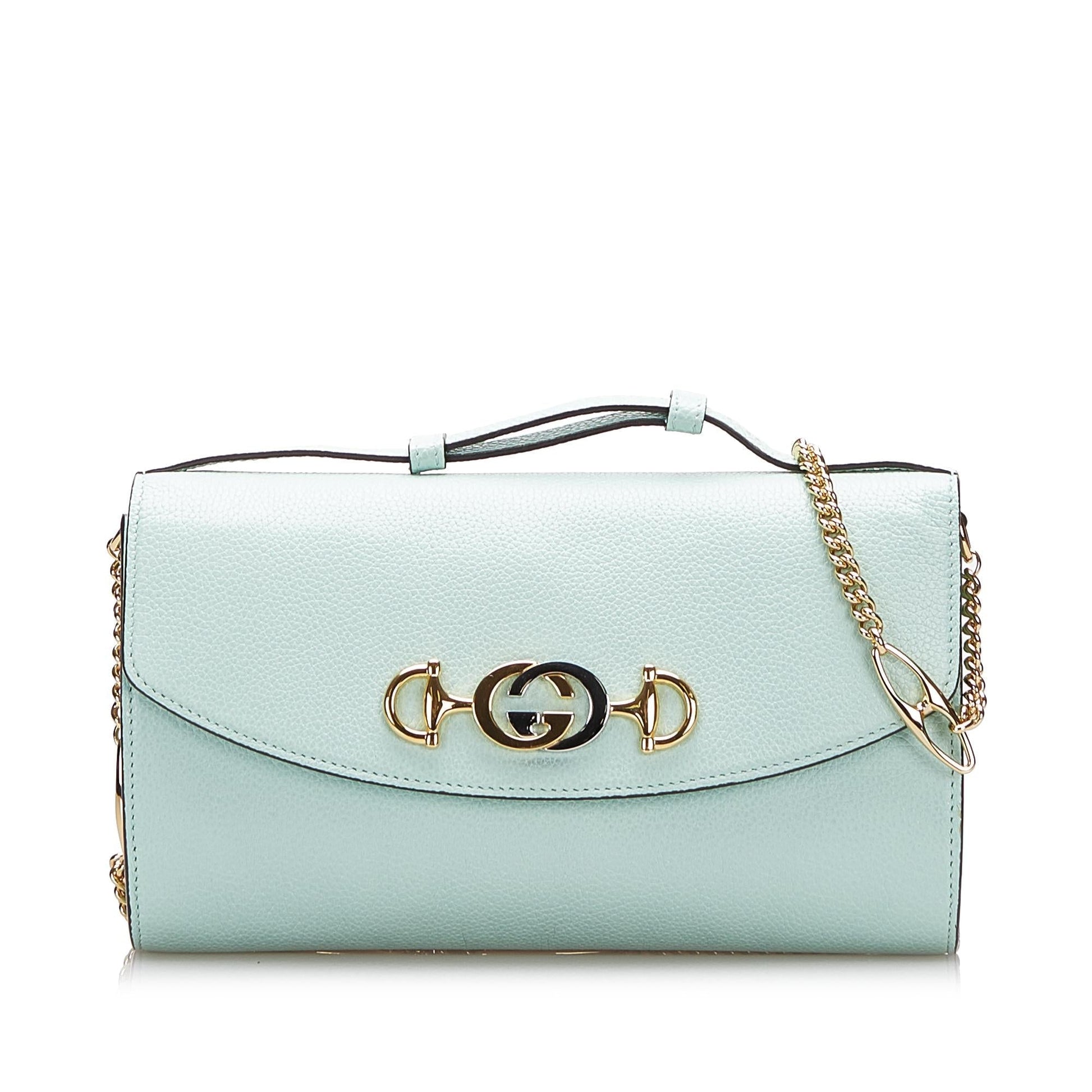 Gucci Zumi SHG-5azdYA Calf Blue Small Satchel Bag
