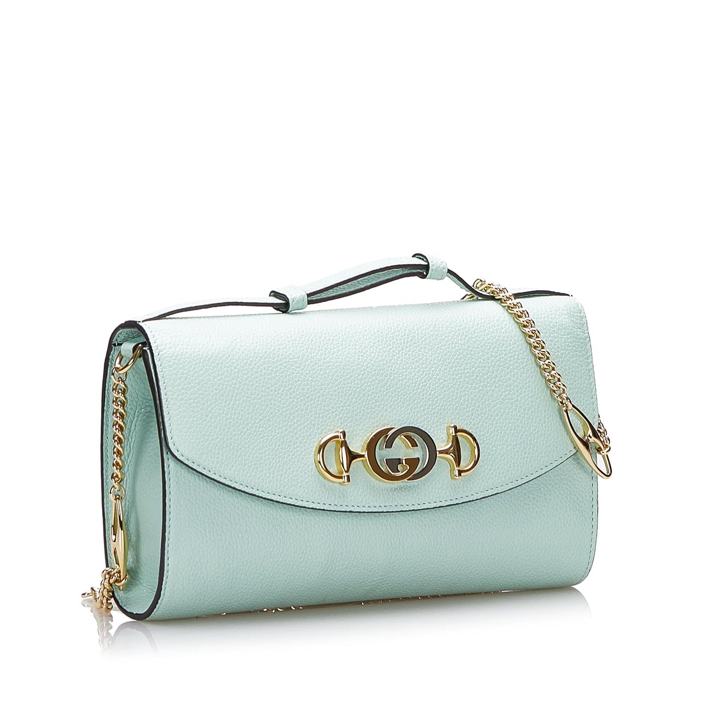 Gucci Zumi SHG-5azdYA Calf Blue Small Satchel Bag