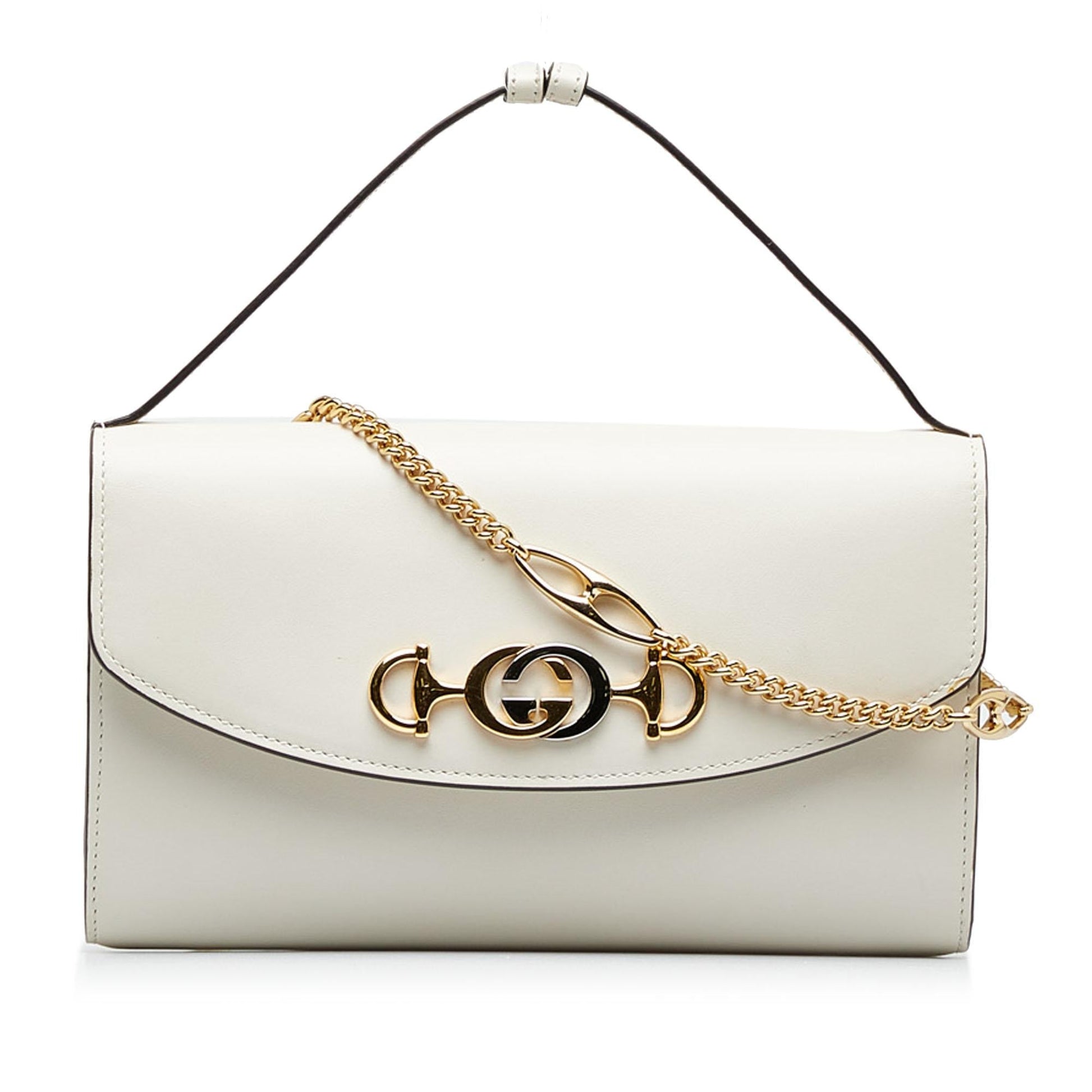 Gucci Zumi SHG-722cVu Calf White Small Satchel Bag