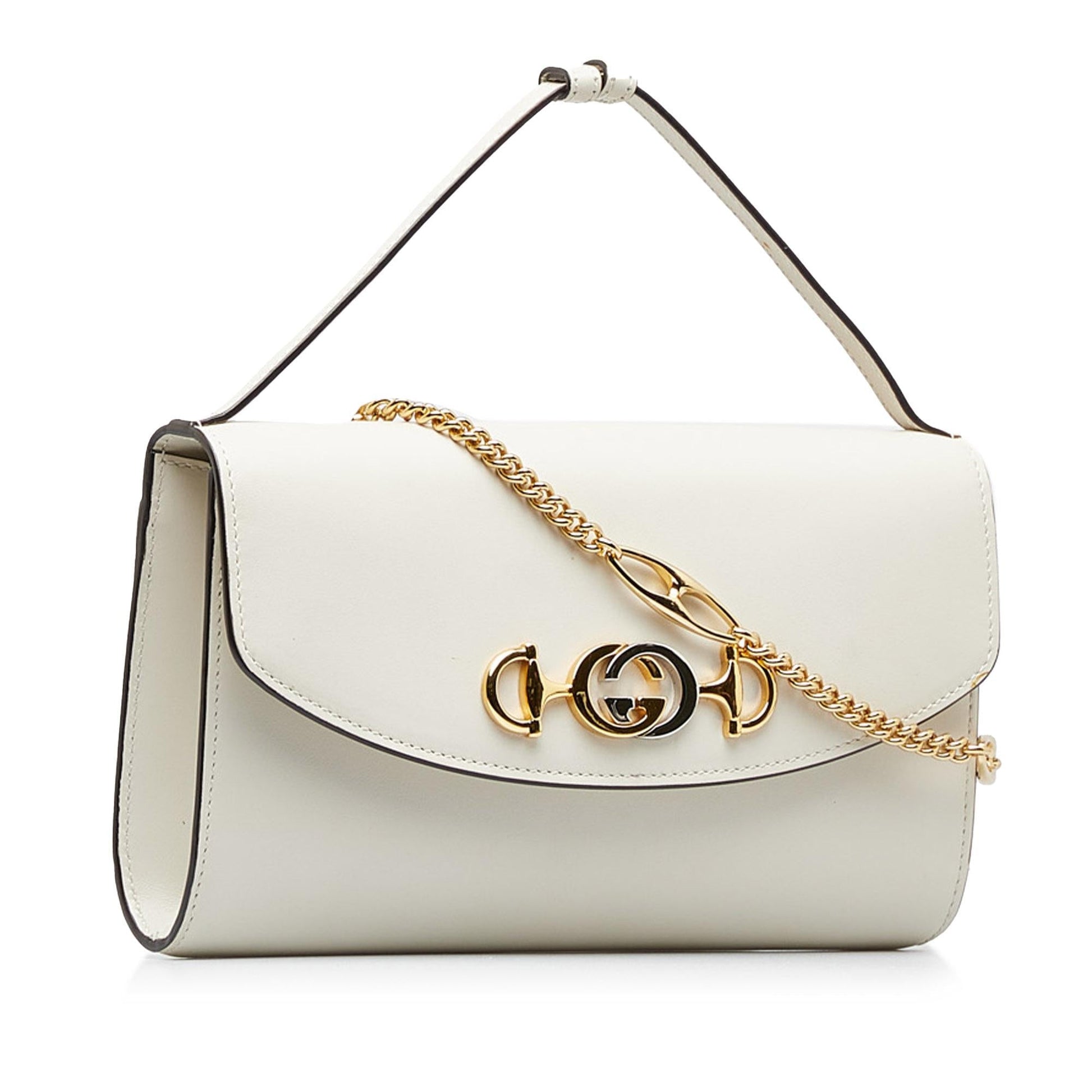 Gucci Zumi SHG-722cVu Calf White Small Satchel Bag