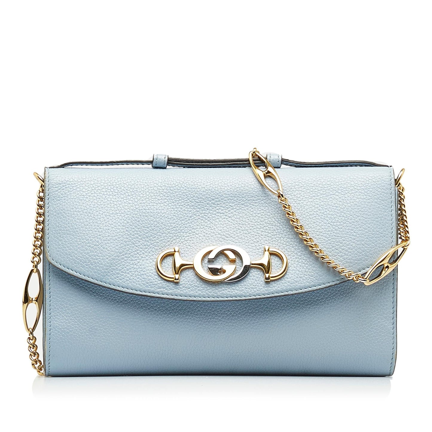 Gucci Zumi SHG-gueszQ Calf Blue Small Satchel Bag