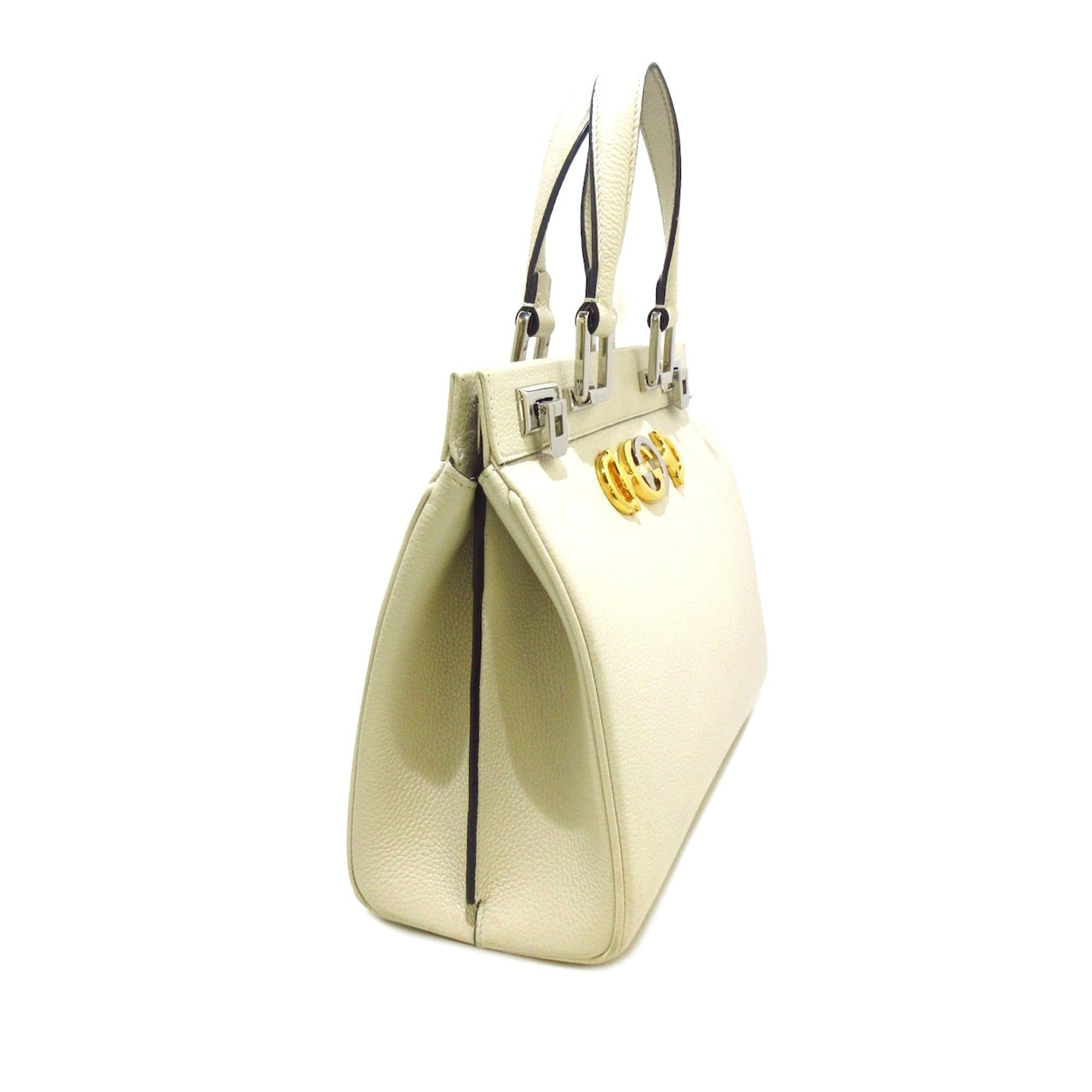 Gucci Zumi SHG-iZla6X Calf White Small Satchel Bag