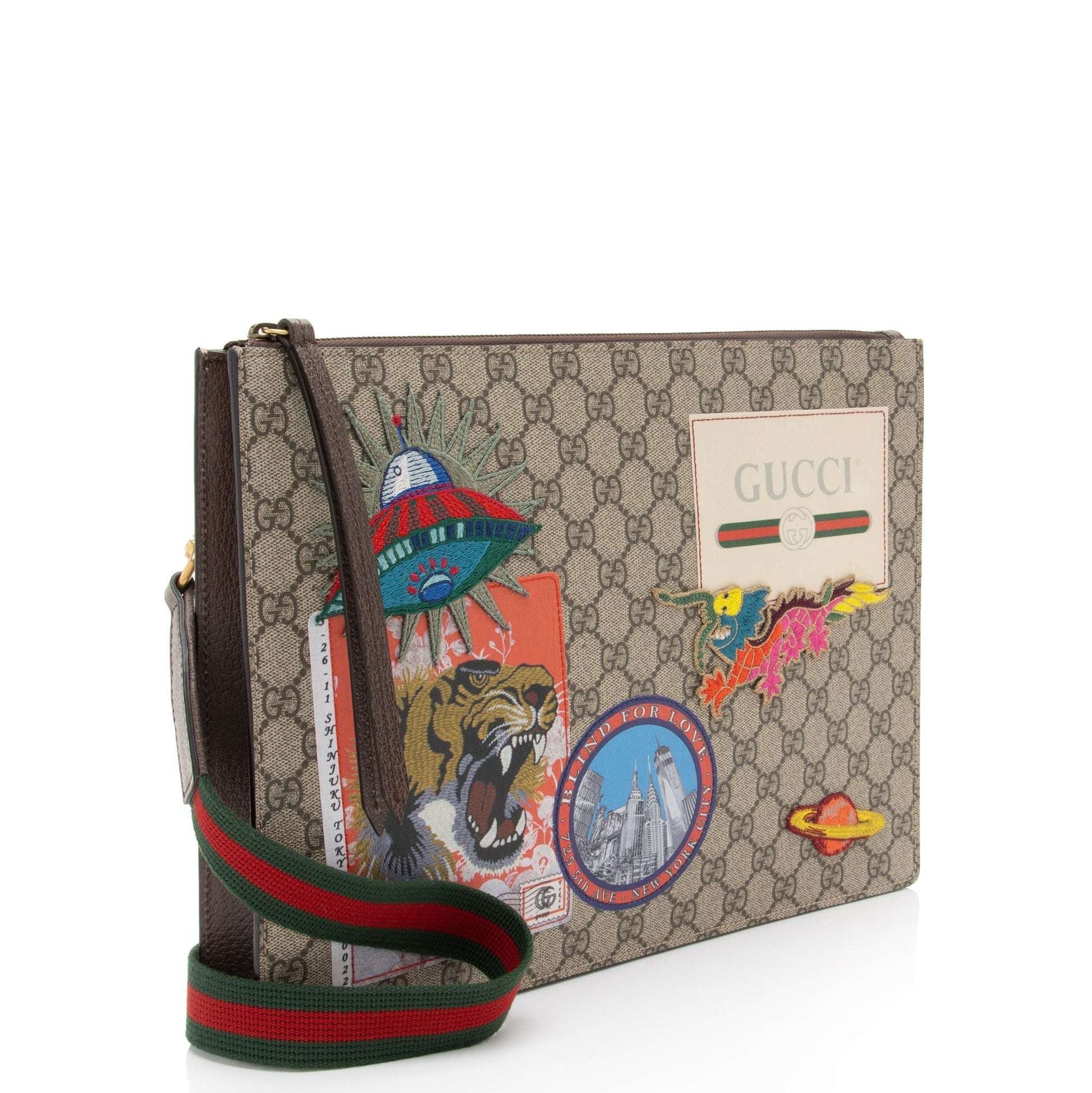 Gucci Soft Supreme Courrier Messenger Clutch Shoulder Bag