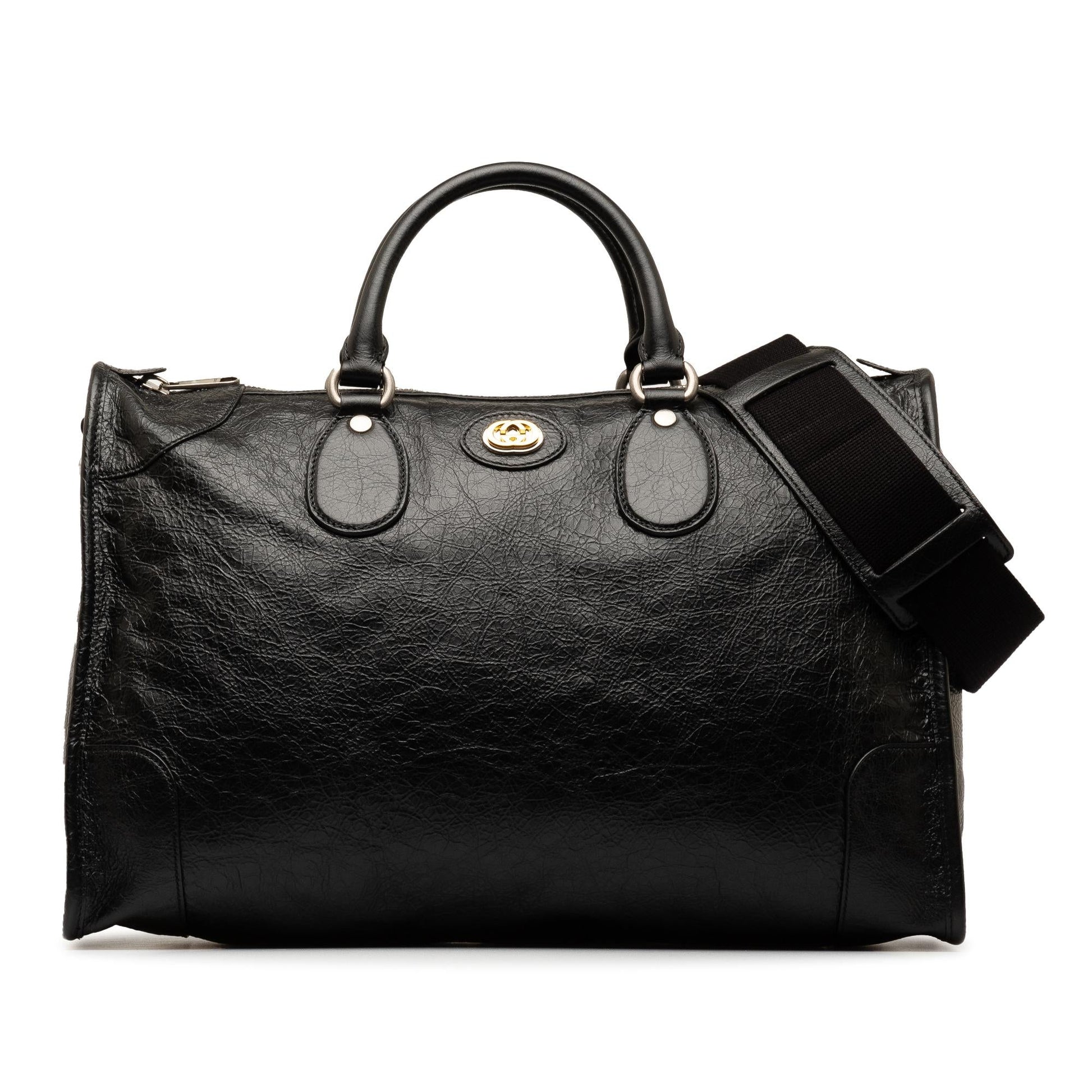Gucci Soft Morpheus Duffle SHG-nPa0C4 Leather Calf Black Travel Bag