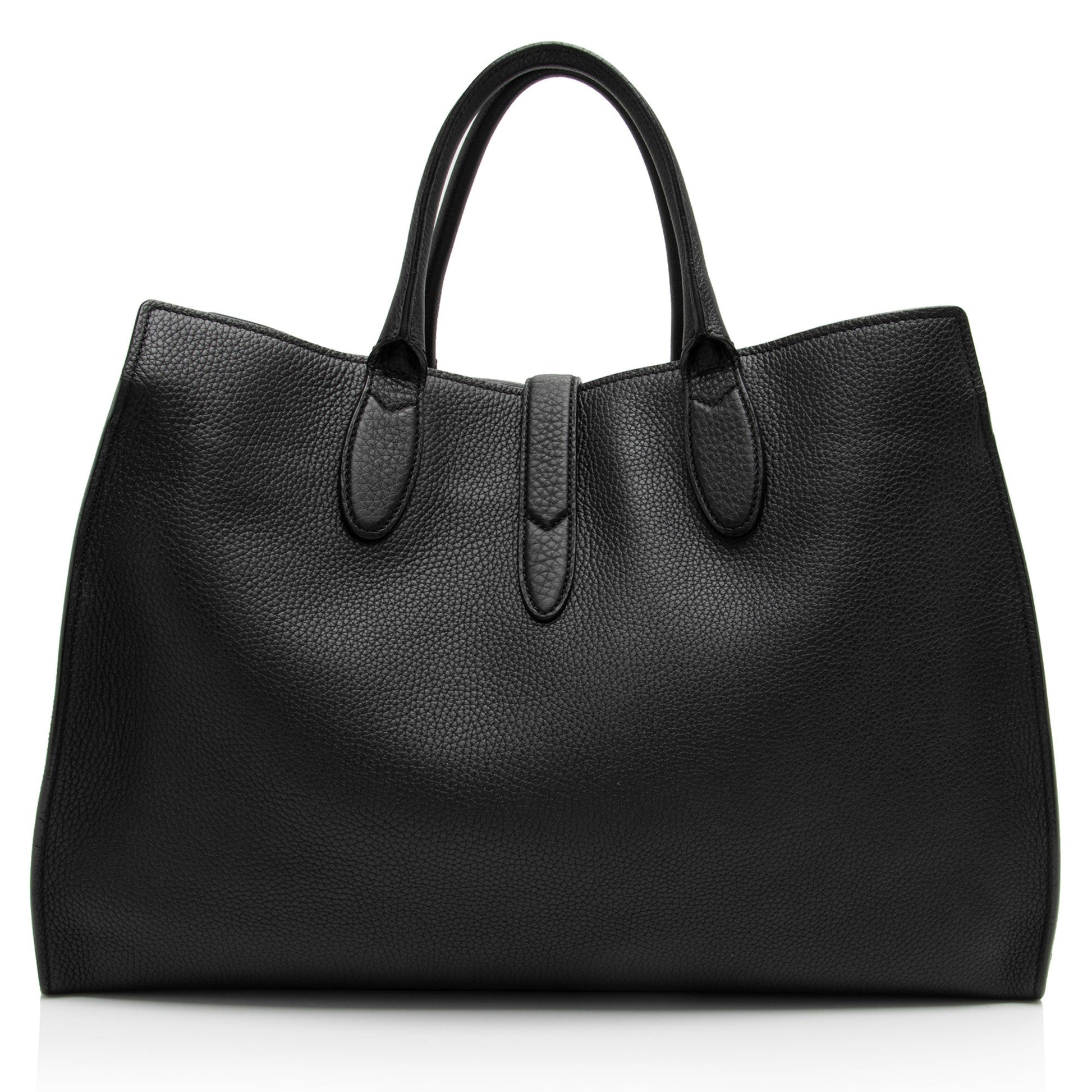Gucci Soft Pebbled Jackie - FINAL Leather Black Medium Tote Bag