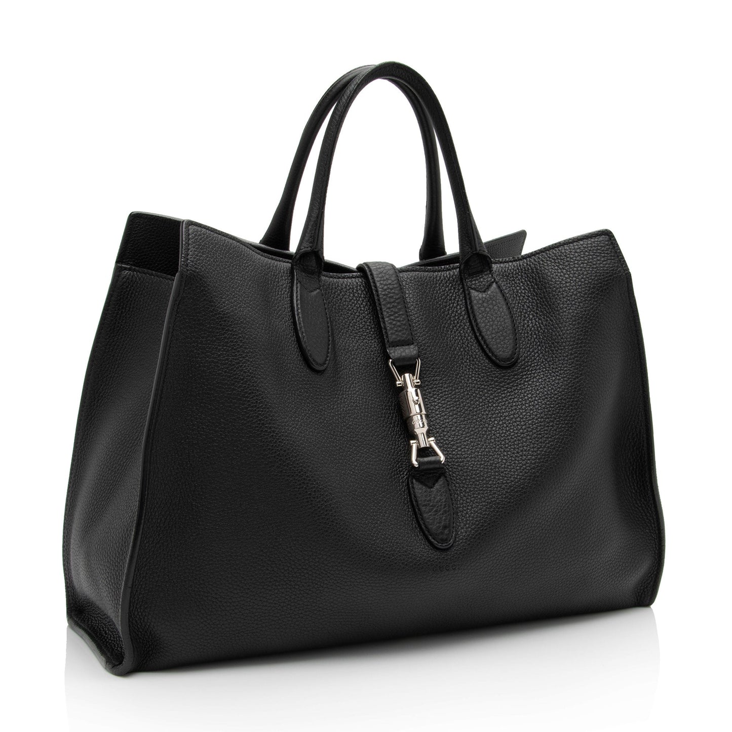 Gucci Soft Pebbled Jackie - FINAL Leather Black Medium Tote Bag