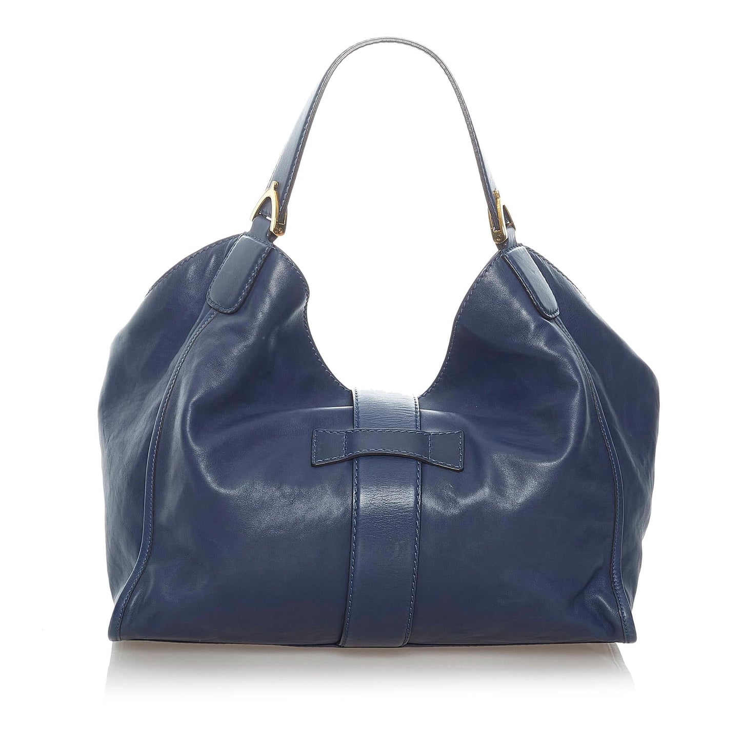 Gucci Soft Stirrup Nubuck SHG Leather Calf Blue Tote Bag
