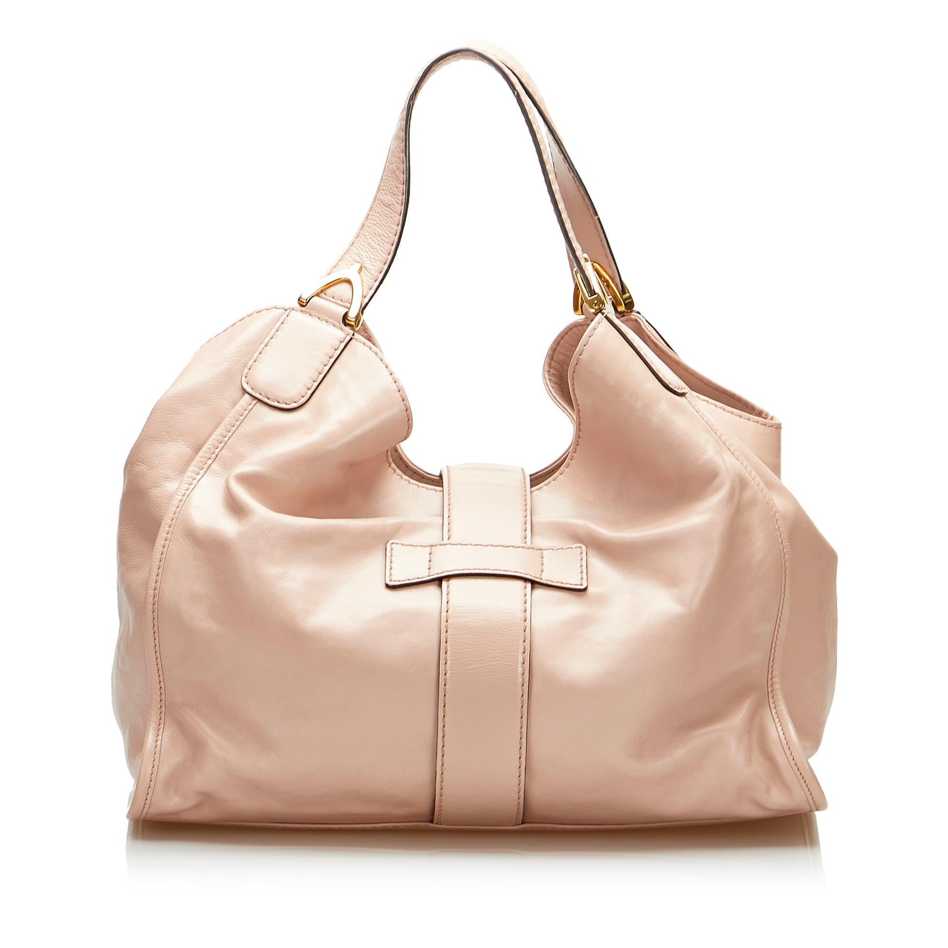 Gucci Soft Stirrup Nubuck SHG-2v2JOg Leather Pink Tote Bag