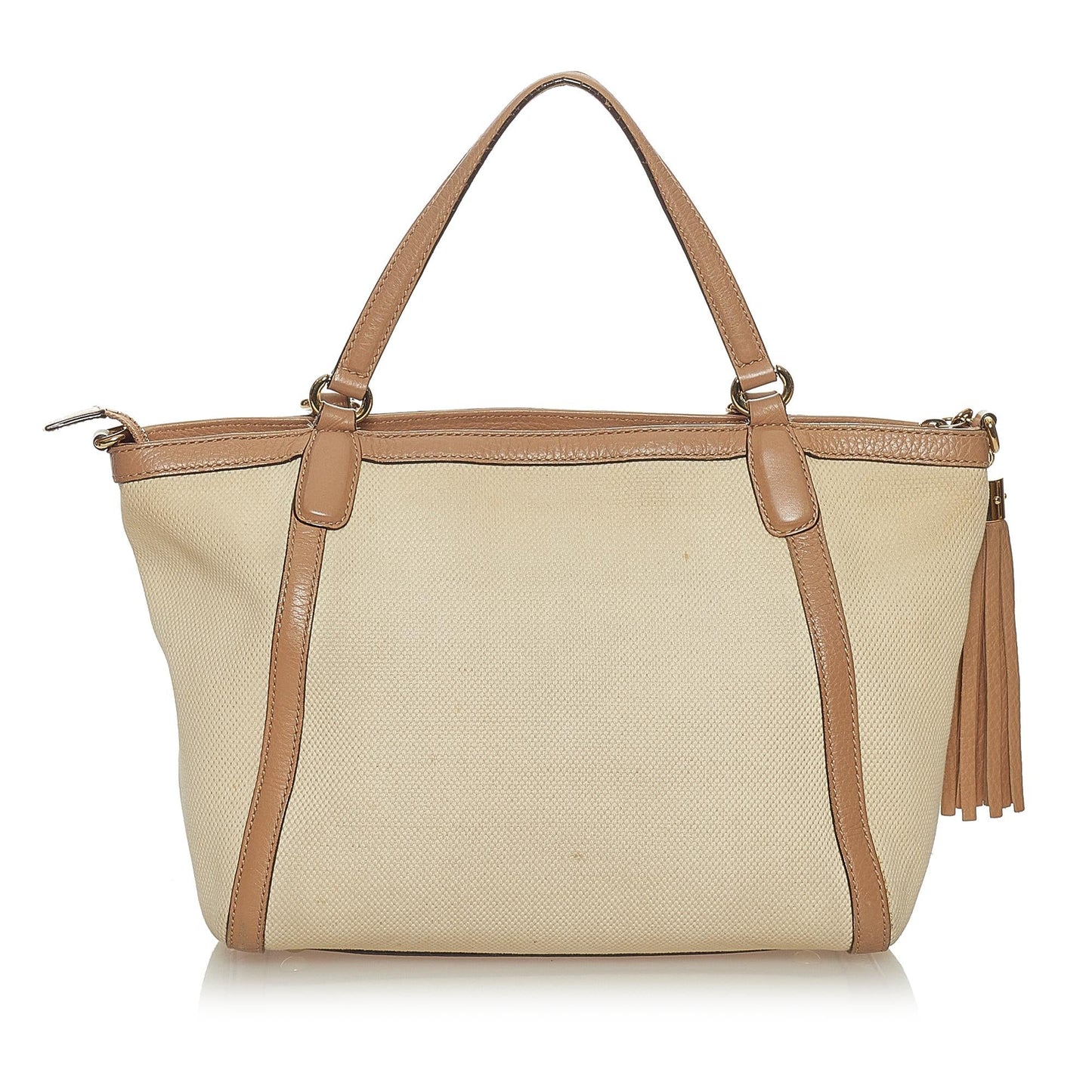 Gucci Soho Cellarius SHG Leather Calf White Brown Satchel Bag