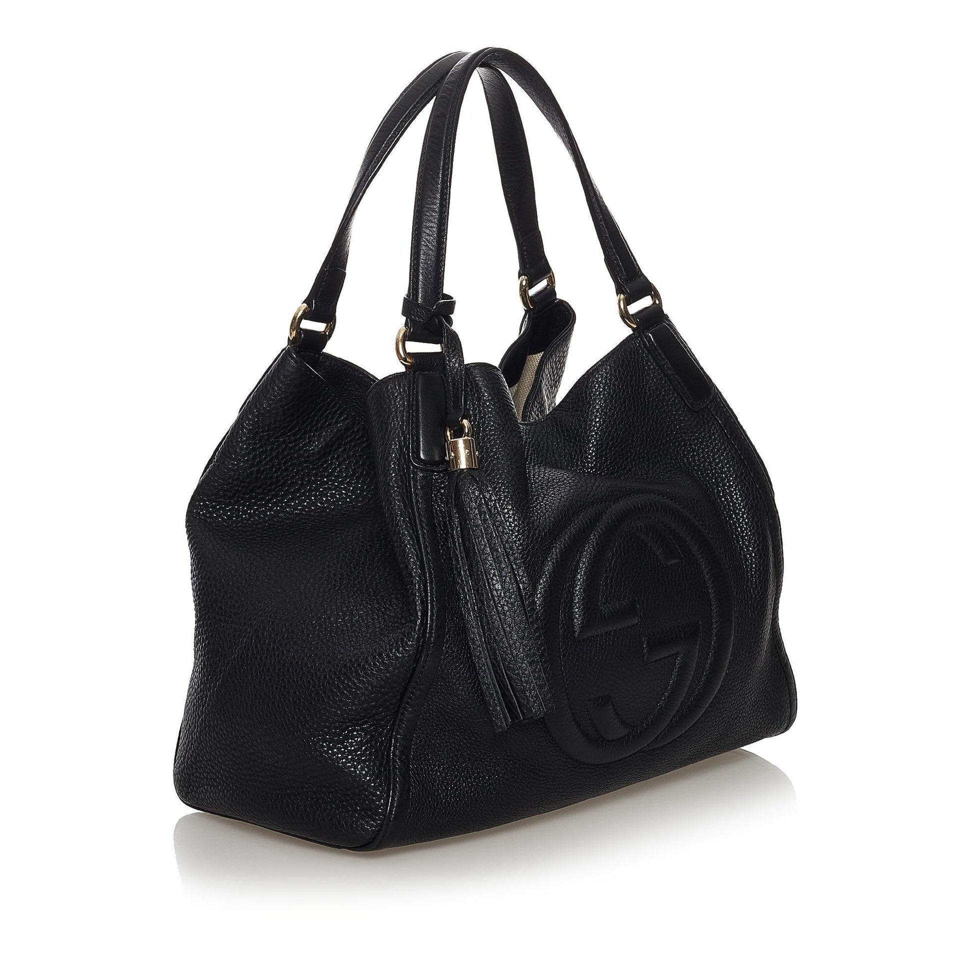 Gucci Soho Cellarius SHG Leather Calf Black Tote Bag