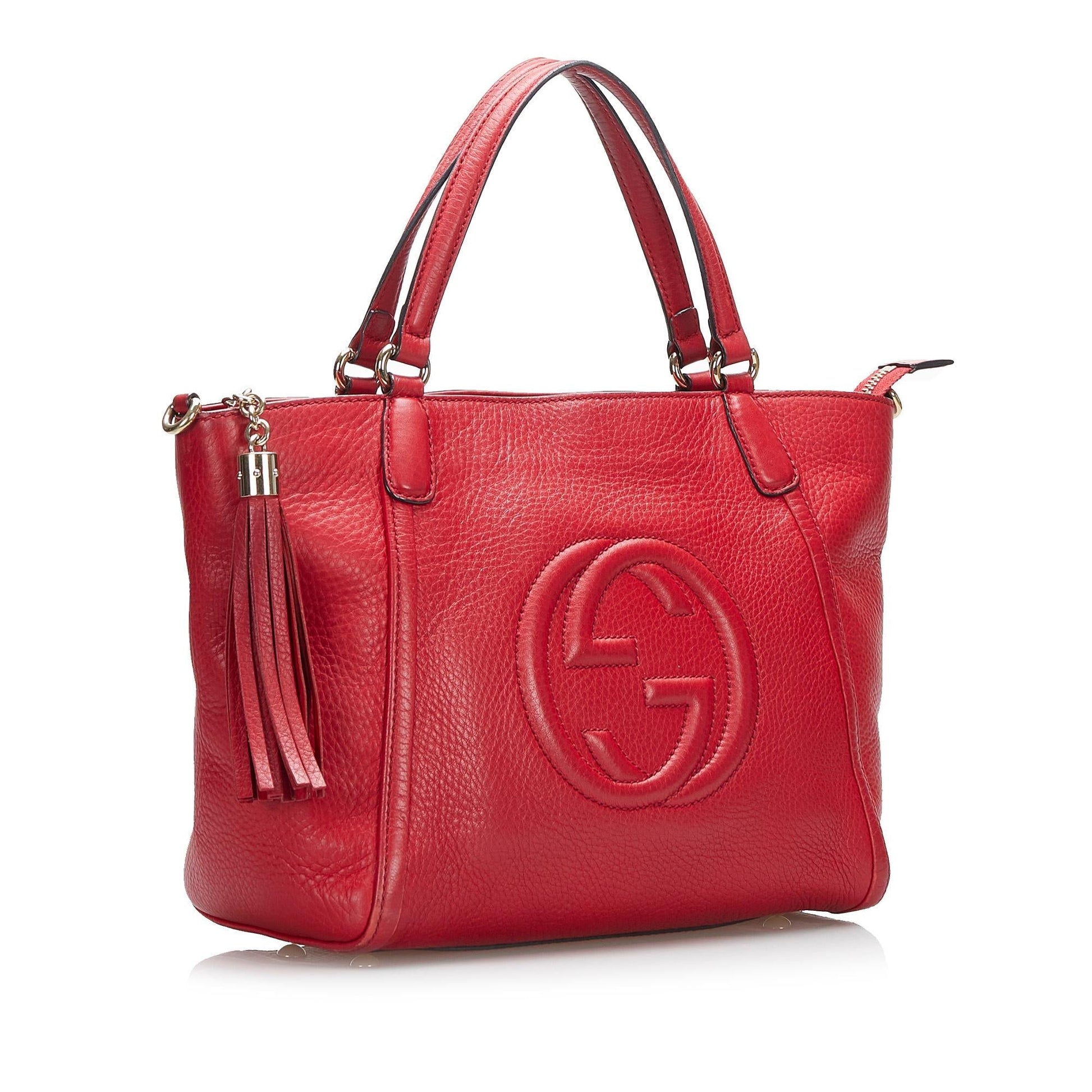 Gucci Soho Cellarius SHG-51Rzl4 Calf Red Satchel Bag
