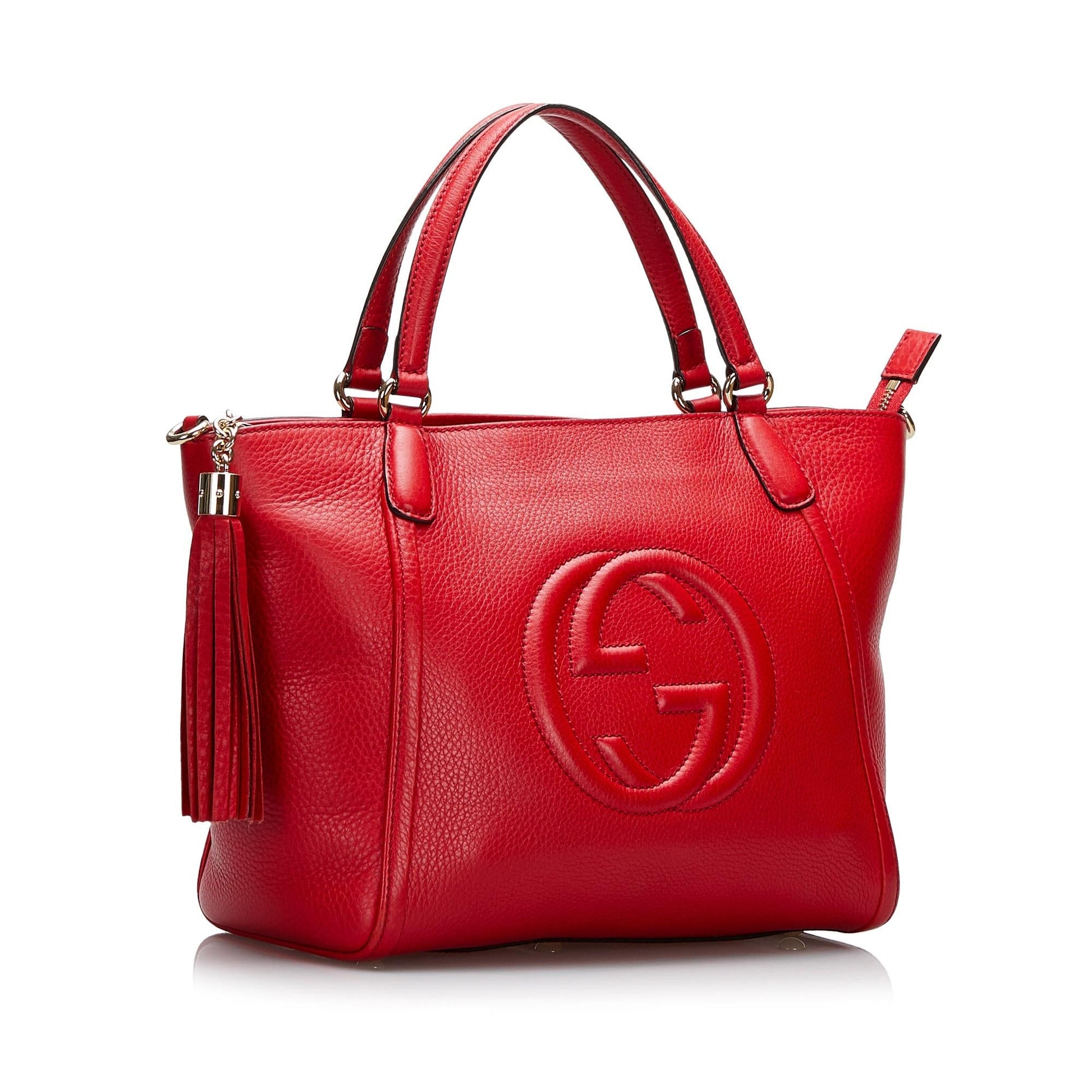 Gucci Soho Cellarius SHG-tQGaU5 Calf Red Satchel Bag