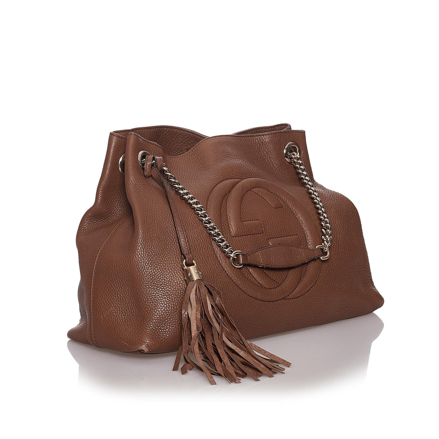 Gucci Soho SHG Leather Calf Brown Chain Shoulder Bag