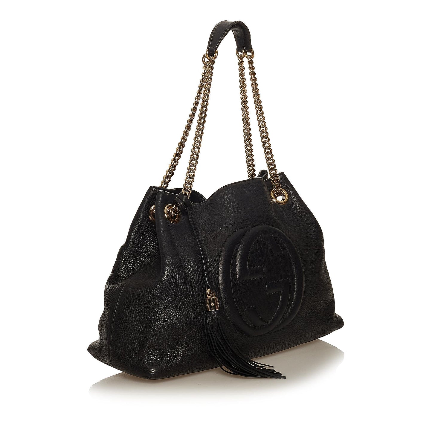 Gucci Soho SHG Leather Calf Black Chain Tote Bag