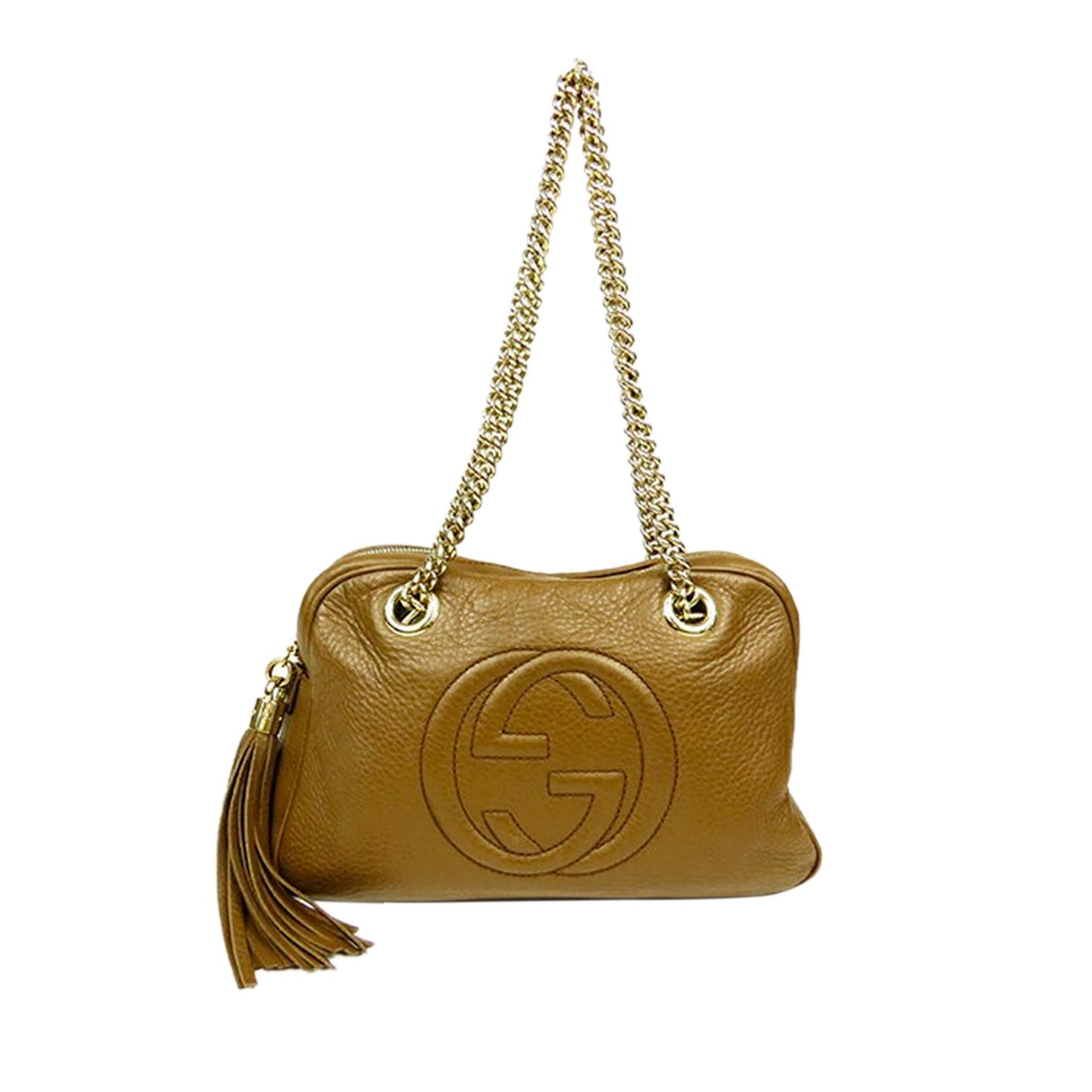 Gucci Soho SHG Calf Brown Chain Shoulder Bag Bag Shg