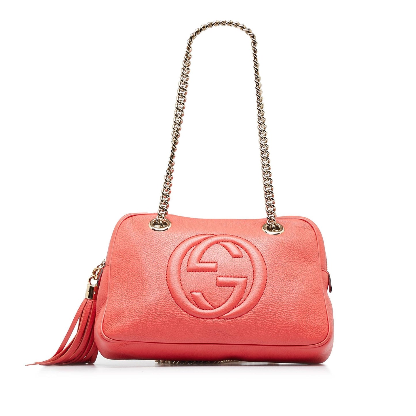 Gucci Soho SHG-UDnyn3 Calf Pink Chain Shoulder Bag
