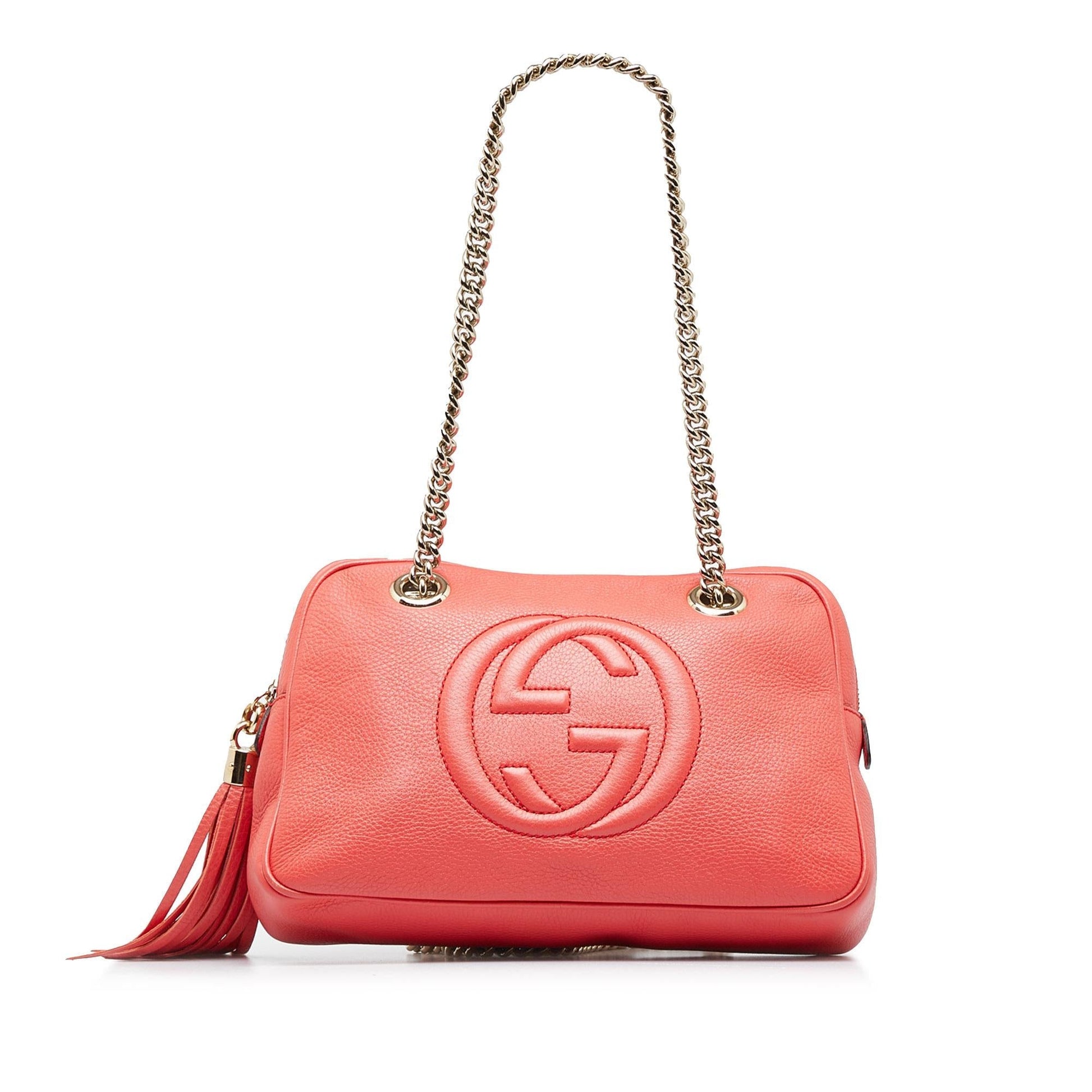 Gucci Soho SHG-UDnyn3 Calf Pink Chain Shoulder Bag