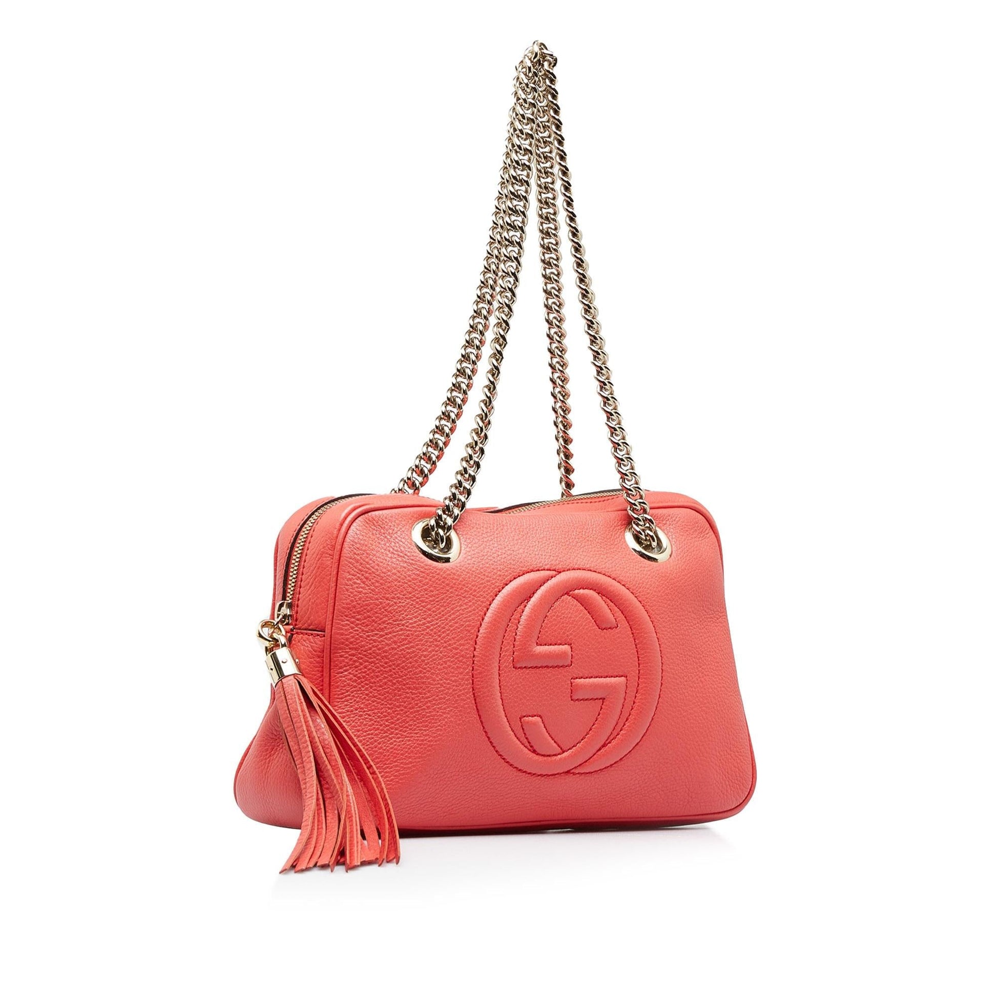 Gucci Soho SHG-UDnyn3 Calf Pink Chain Shoulder Bag