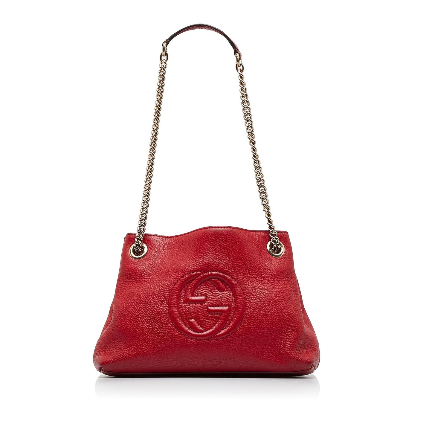 Gucci Soho SHG-6DEGXi Calf Red Chain Shoulder Bag