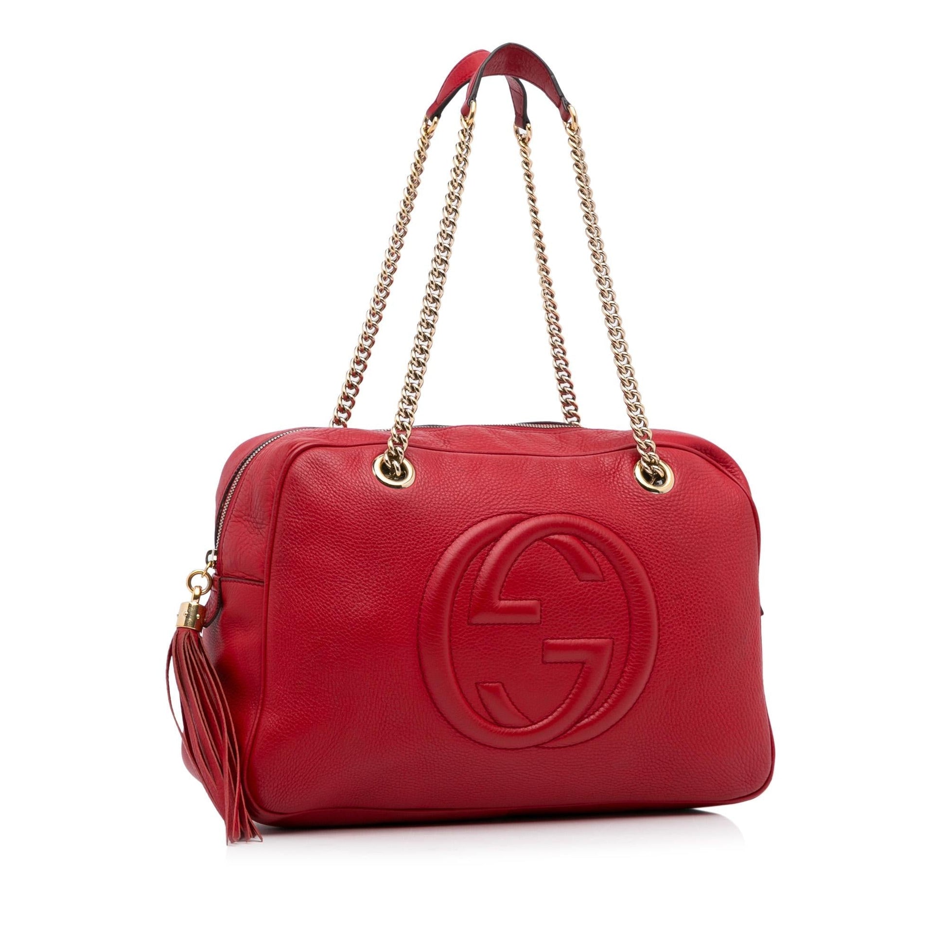 Gucci Soho SHG-HF44Ui Calf Red Chain Shoulder Bag