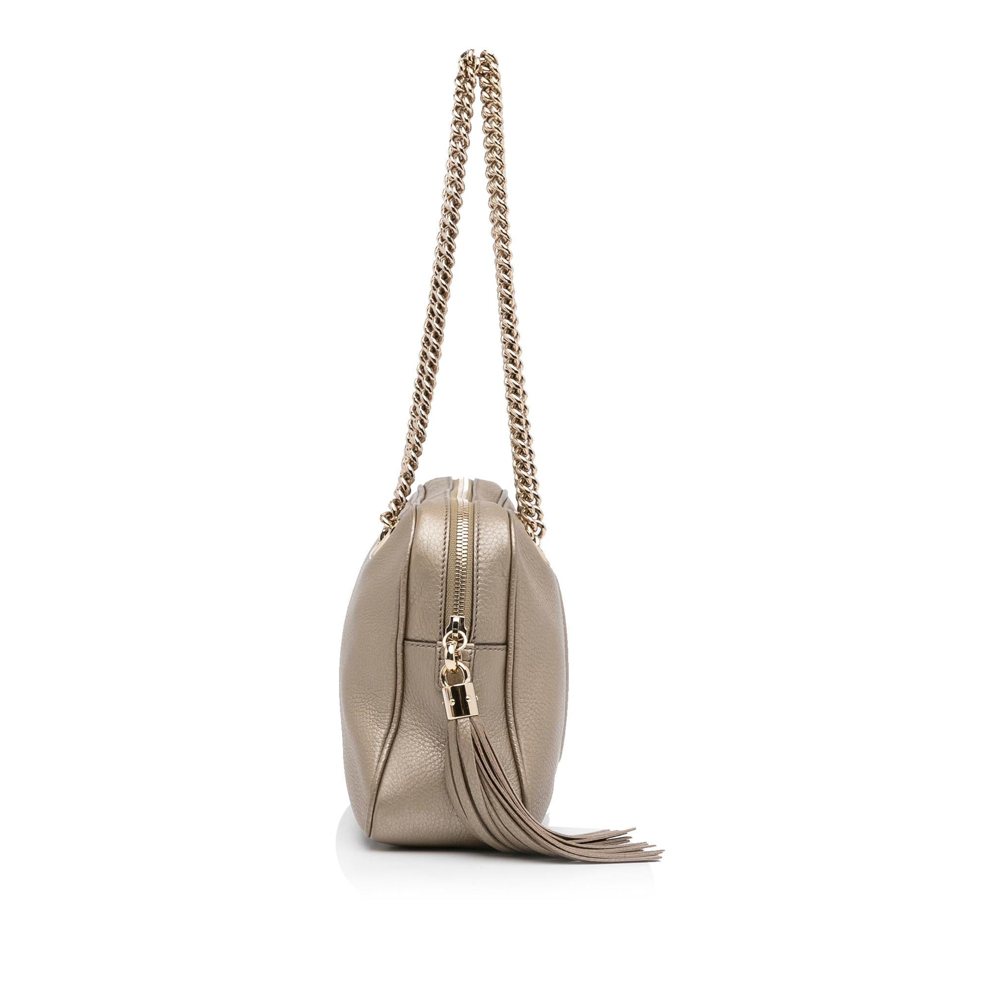 Gucci Soho SHG-X28jZA Calf Gold Chain Shoulder Bag