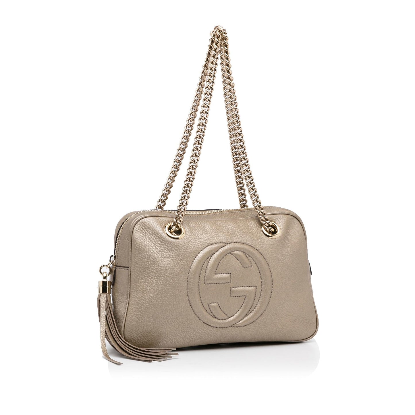 Gucci Soho SHG-X28jZA Calf Gold Chain Shoulder Bag