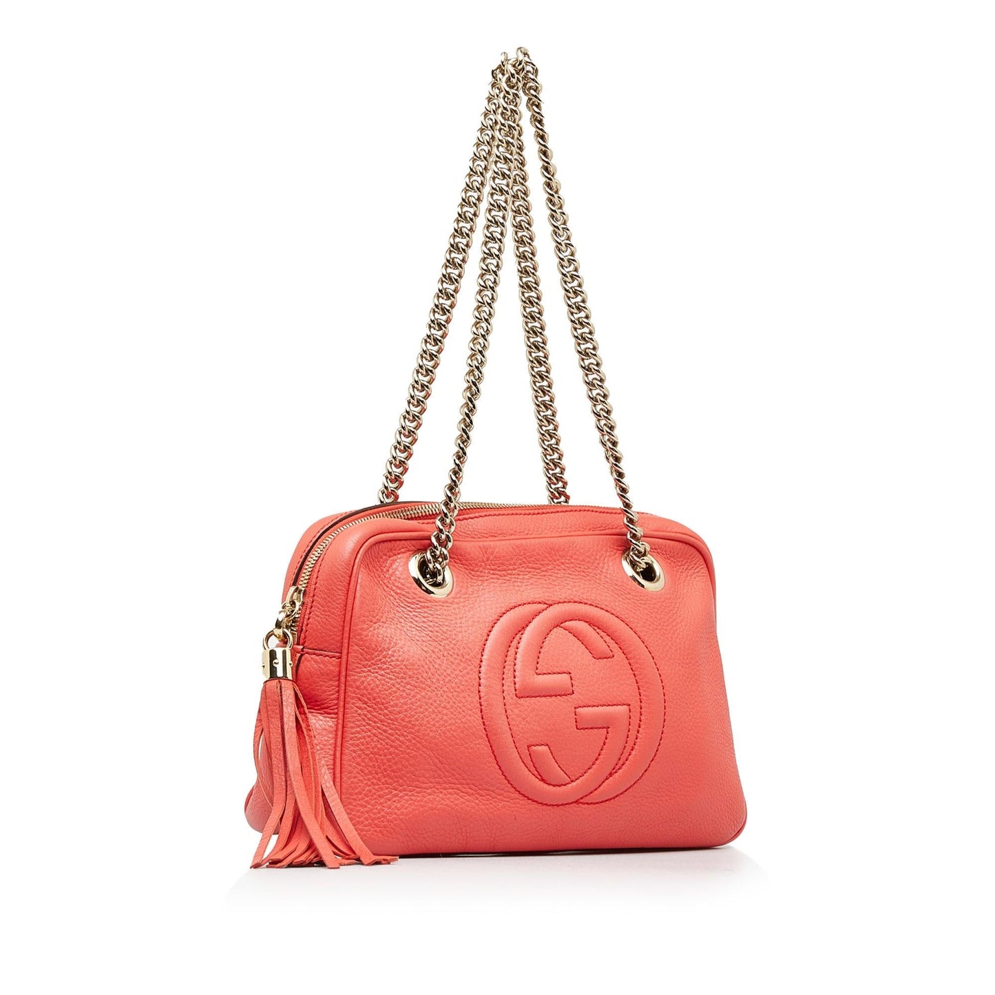 Gucci Soho SHG-me6uSa Calf Red Chain Shoulder Bag