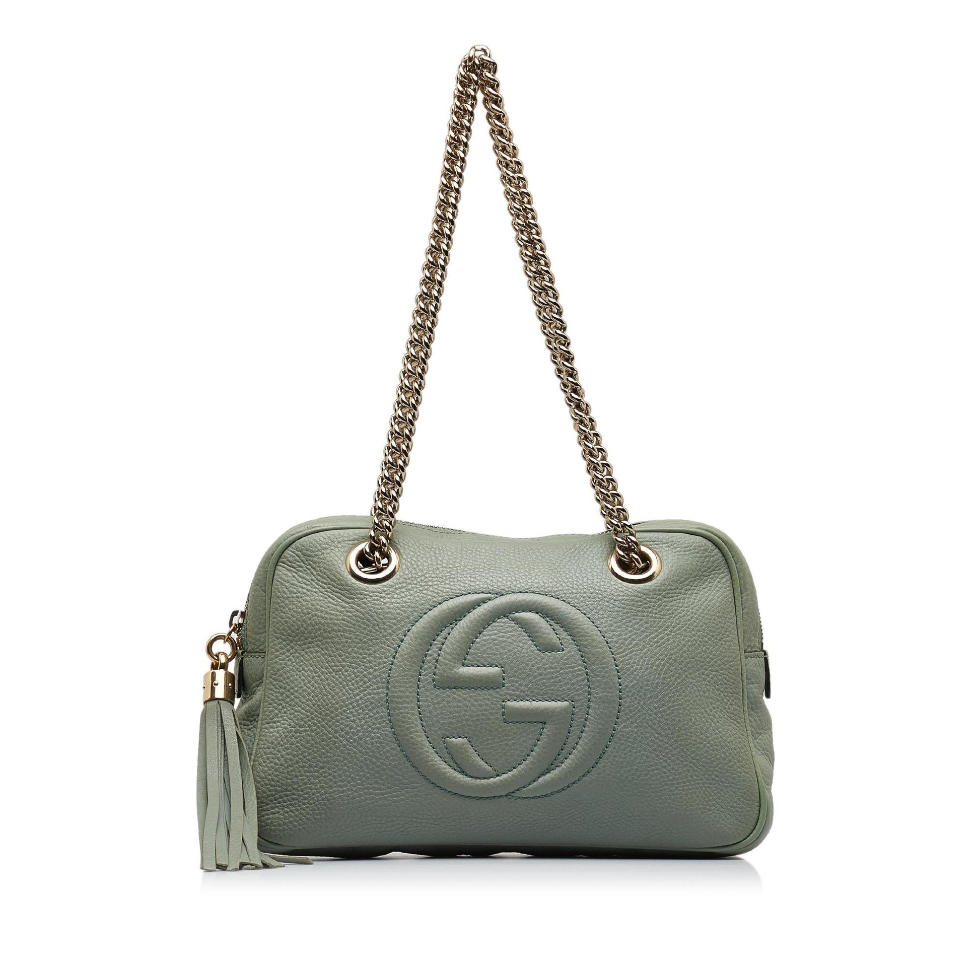 Gucci Soho SHG-X9Ueag Calf Green Chain Shoulder Bag