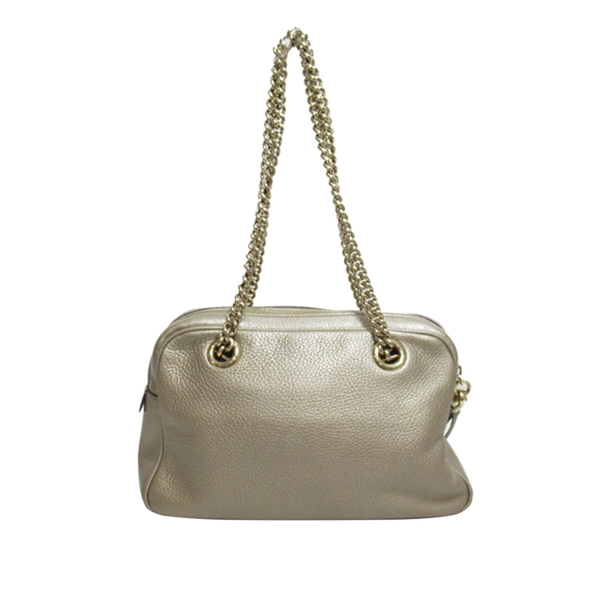 Gucci Soho SHG-mcRrGk Calf Gold Chain Shoulder Bag