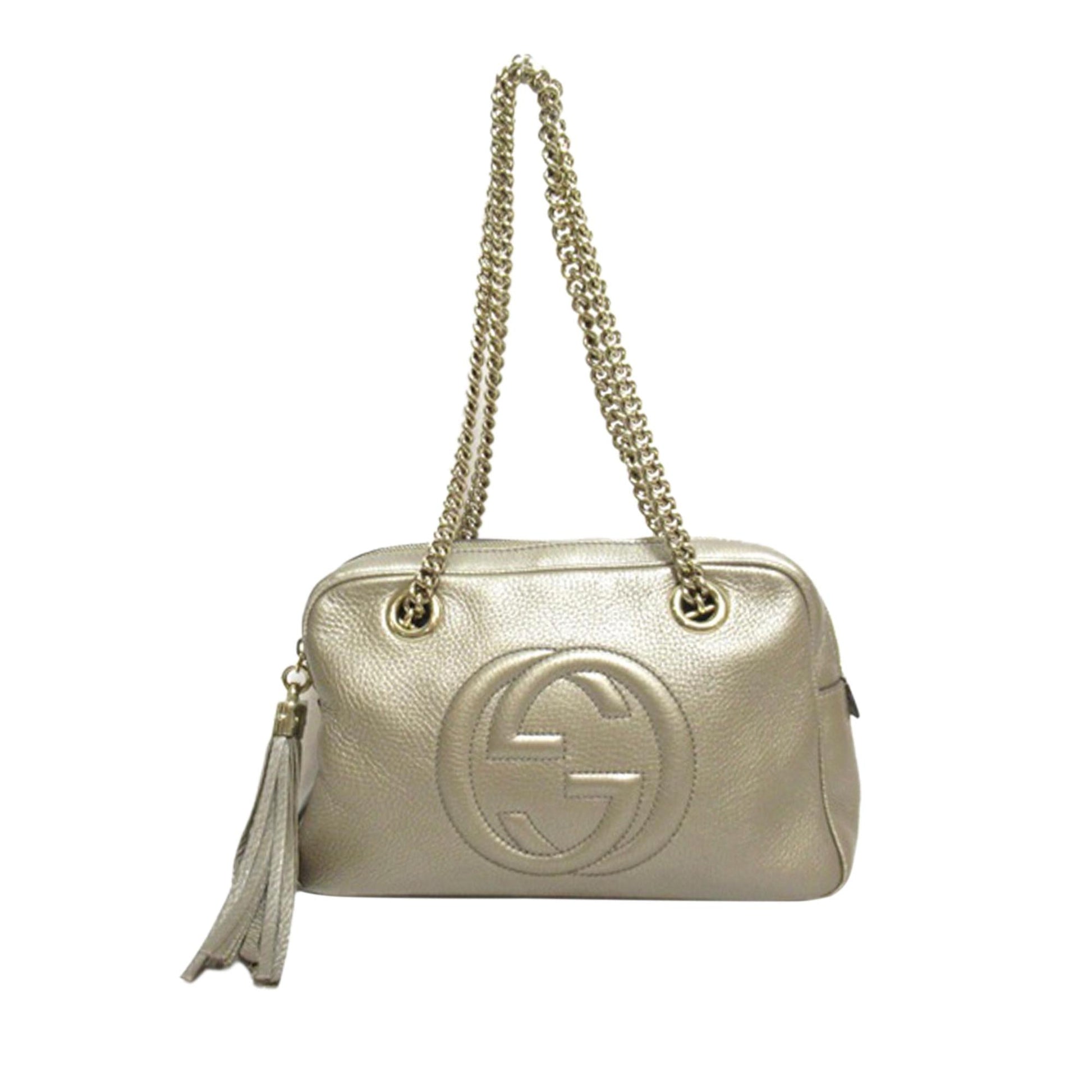 Gucci Soho SHG-mcRrGk Calf Gold Chain Shoulder Bag