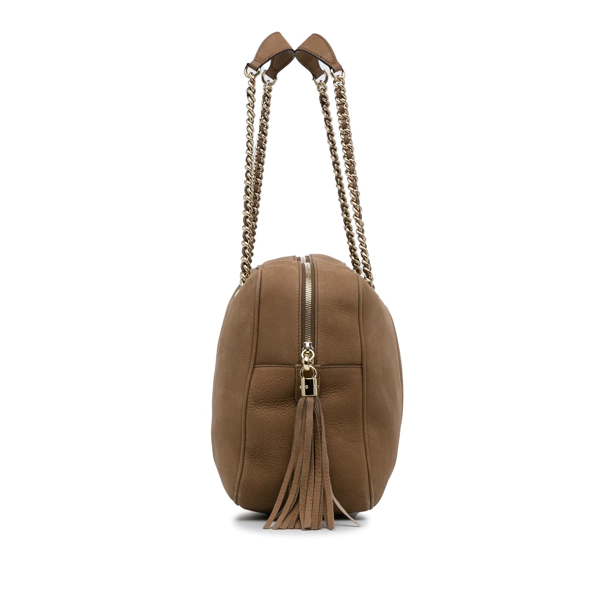 Gucci Soho SHG-NQVrkZ Calf Brown Chain Shoulder Bag
