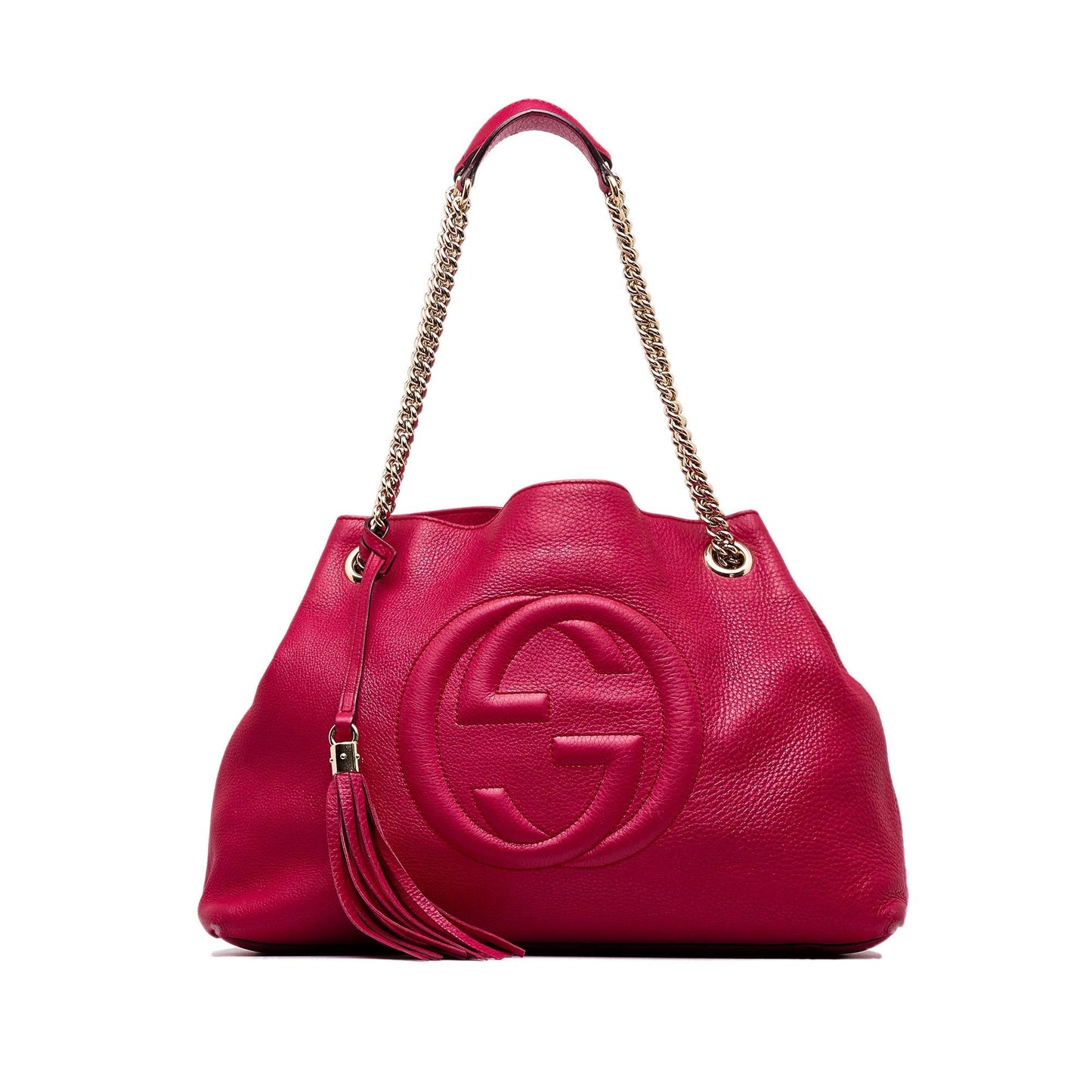 Gucci Soho SHG-ZrEU4v Calf Pink Chain Tote Bag