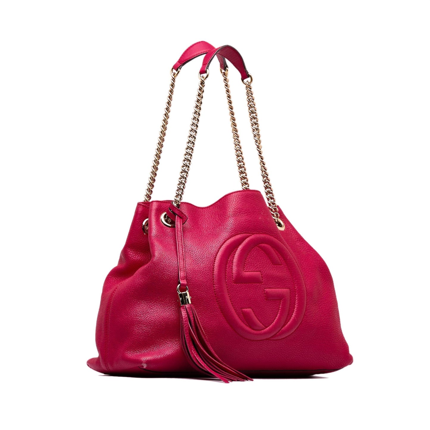 Gucci Soho SHG-ZrEU4v Calf Pink Chain Tote Bag