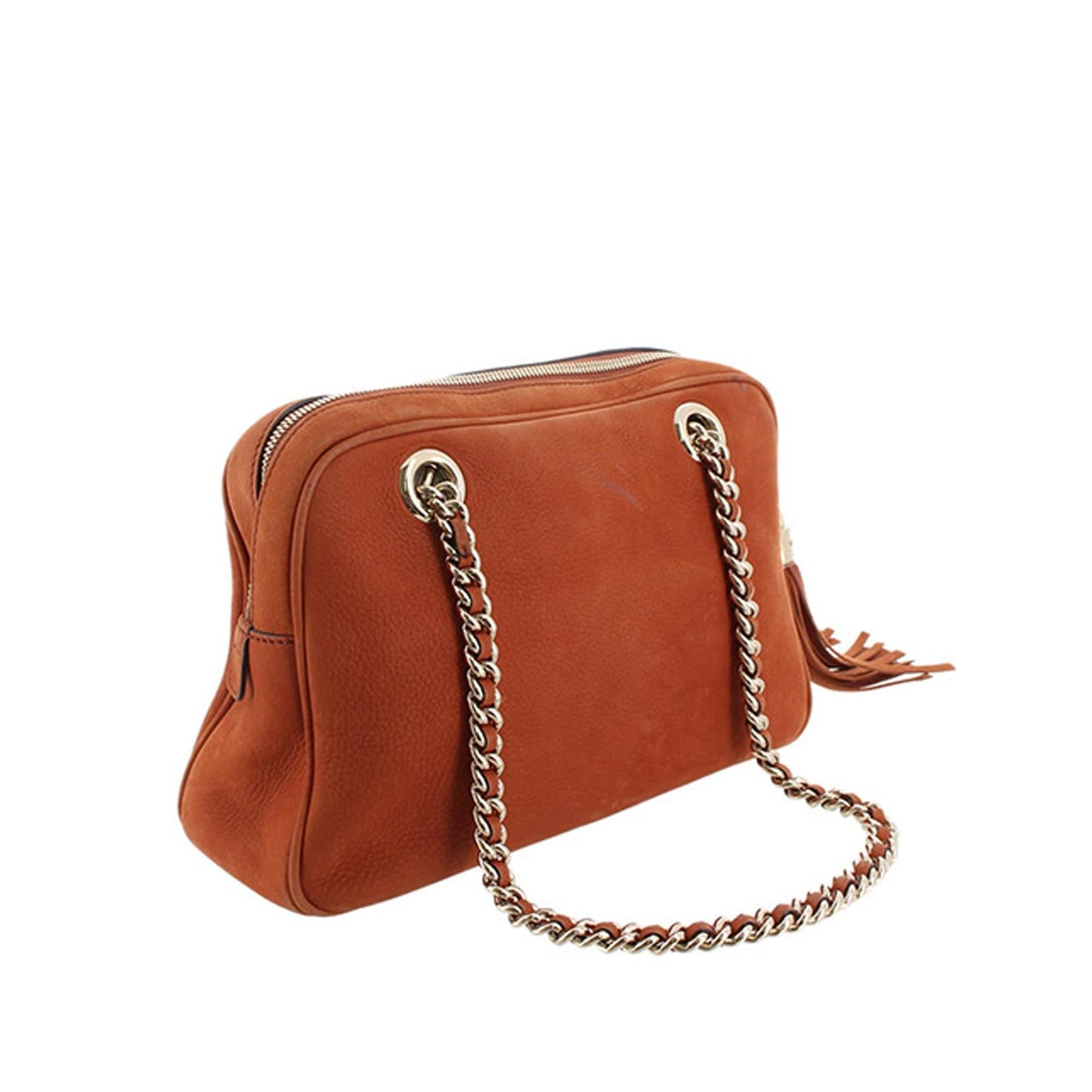 Gucci Soho SHG-WK61Bx Calf Orange Chain Shoulder Bag