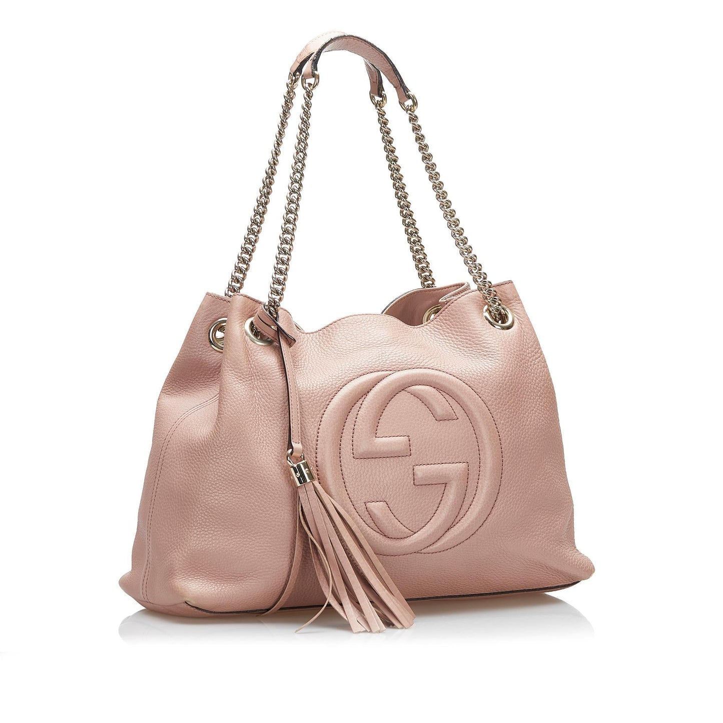 Gucci Soho SHG-X5Le0A Calf Pink Chain Tote Bag