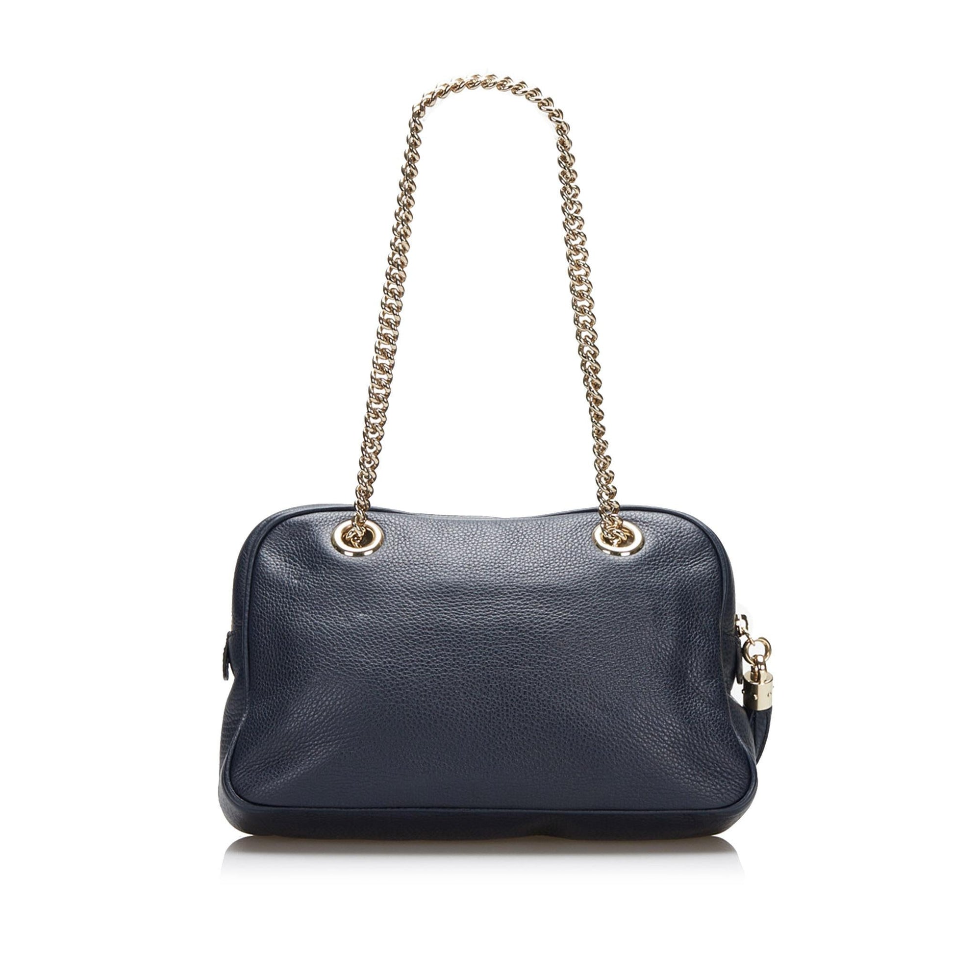 Gucci Soho SHG-G6ykYF Calf Black Chain Shoulder Bag