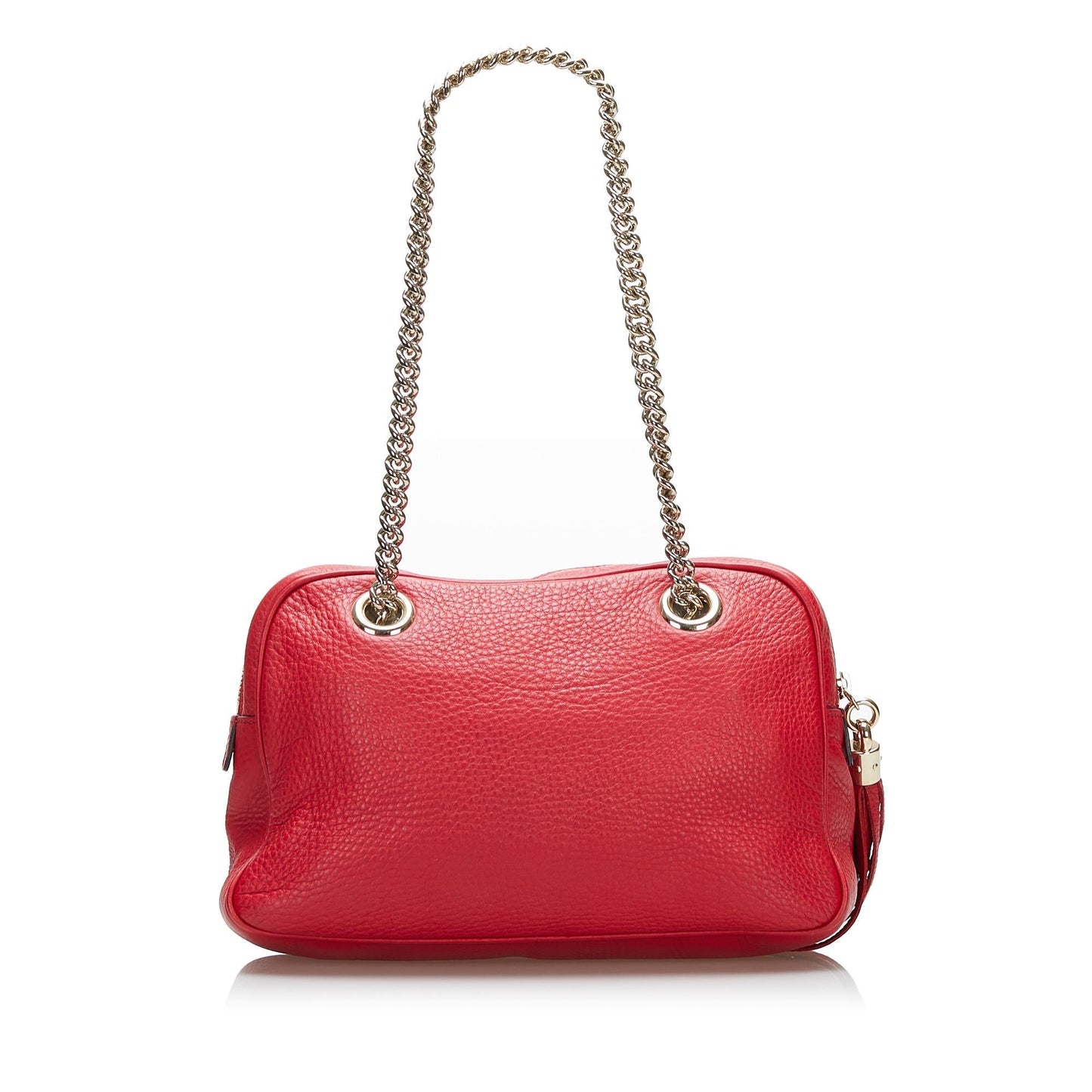 Gucci Soho SHG-4wGEYP Calf Red Chain Shoulder Bag