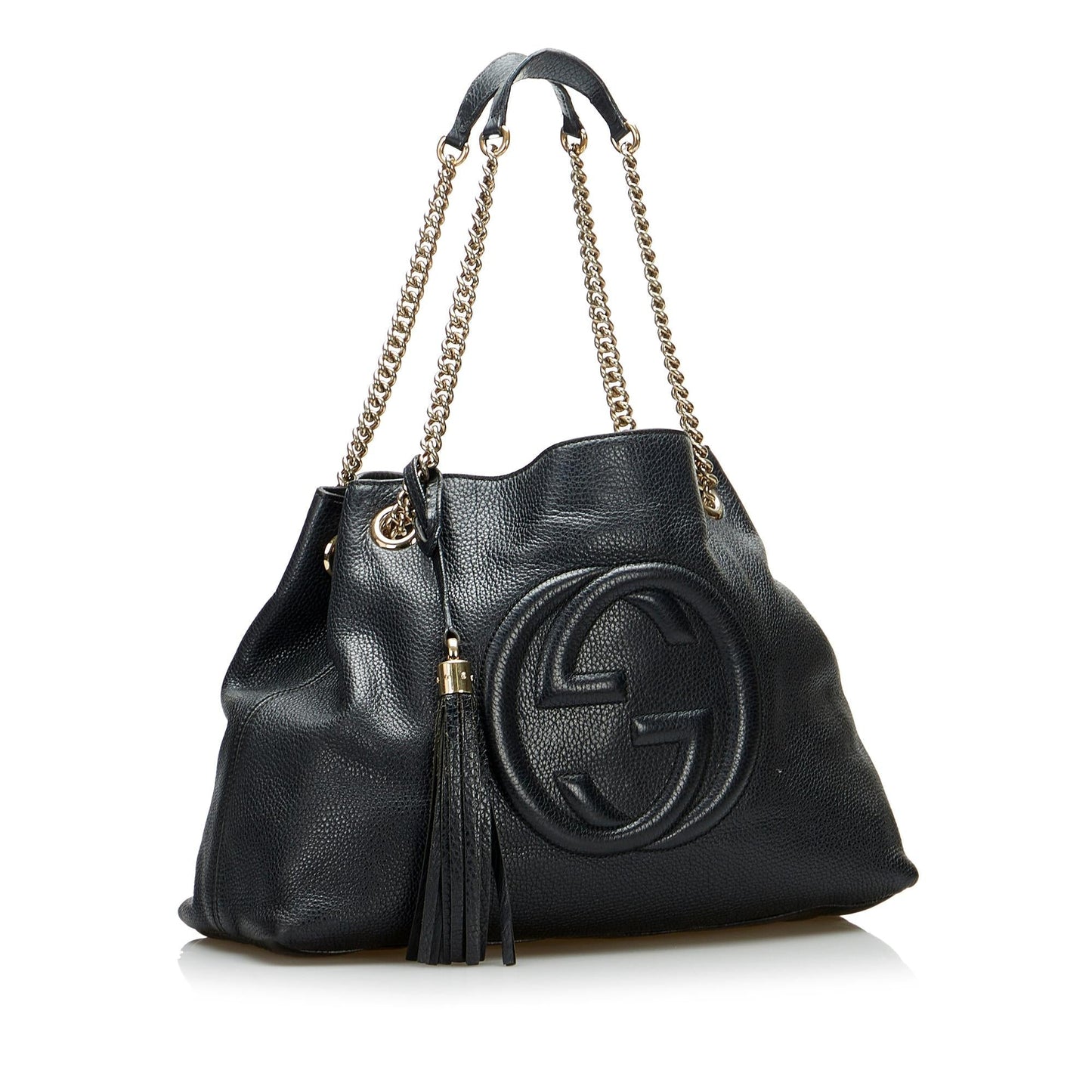 Gucci Soho SHG-tXLxKI Calf Black Chain Tote Bag