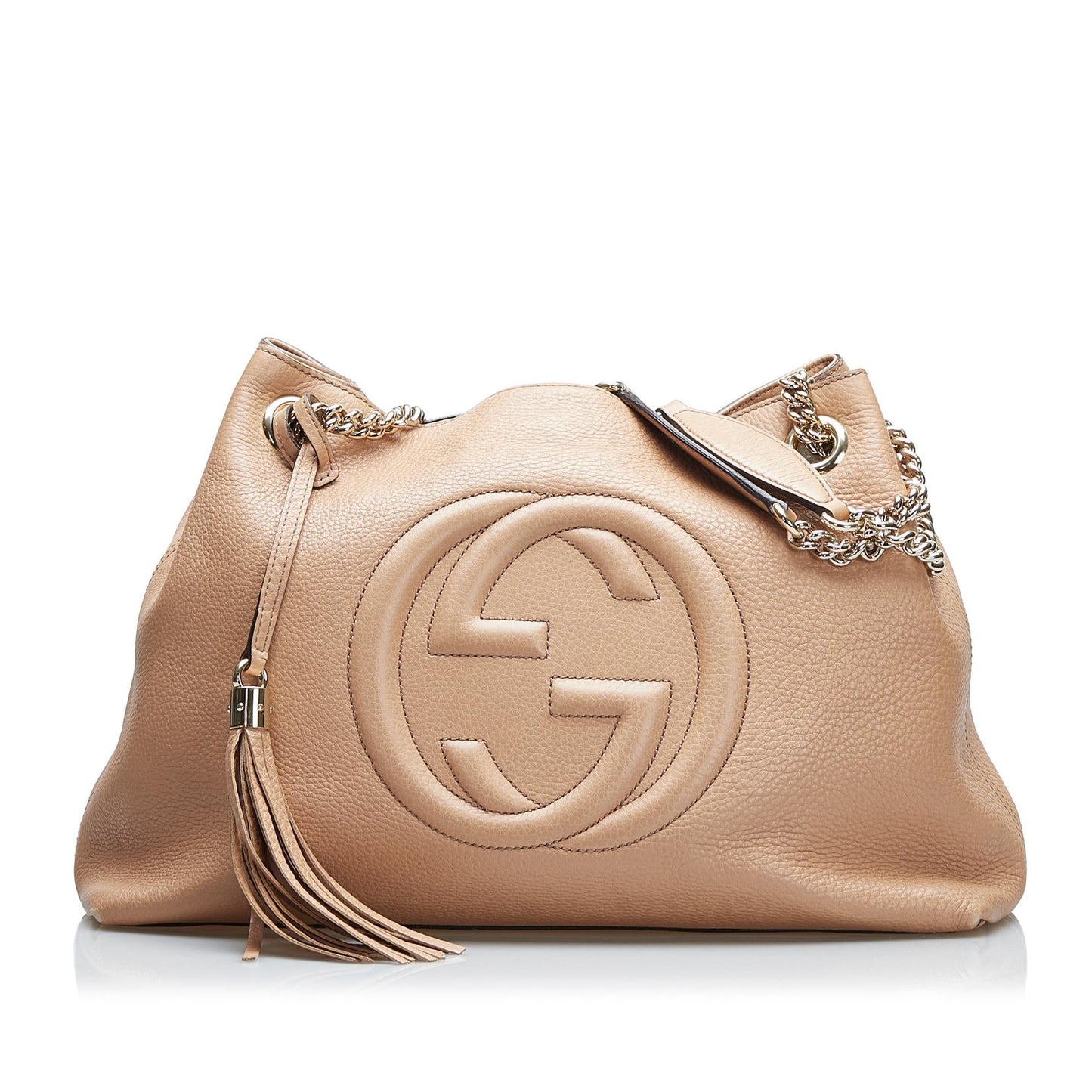 Gucci Soho SHG-zHfJcp Calf Brown Chain Tote Bag